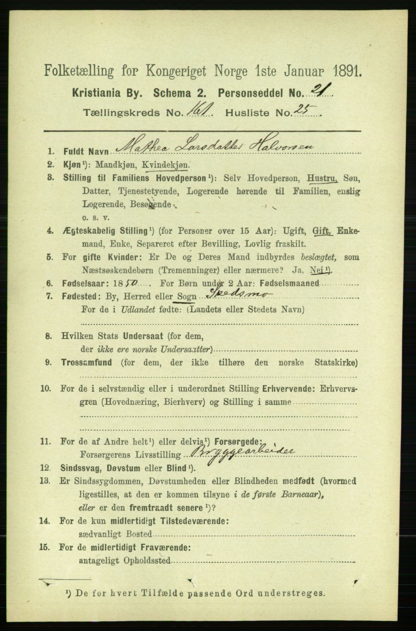 RA, 1891 census for 0301 Kristiania, 1891, p. 92476