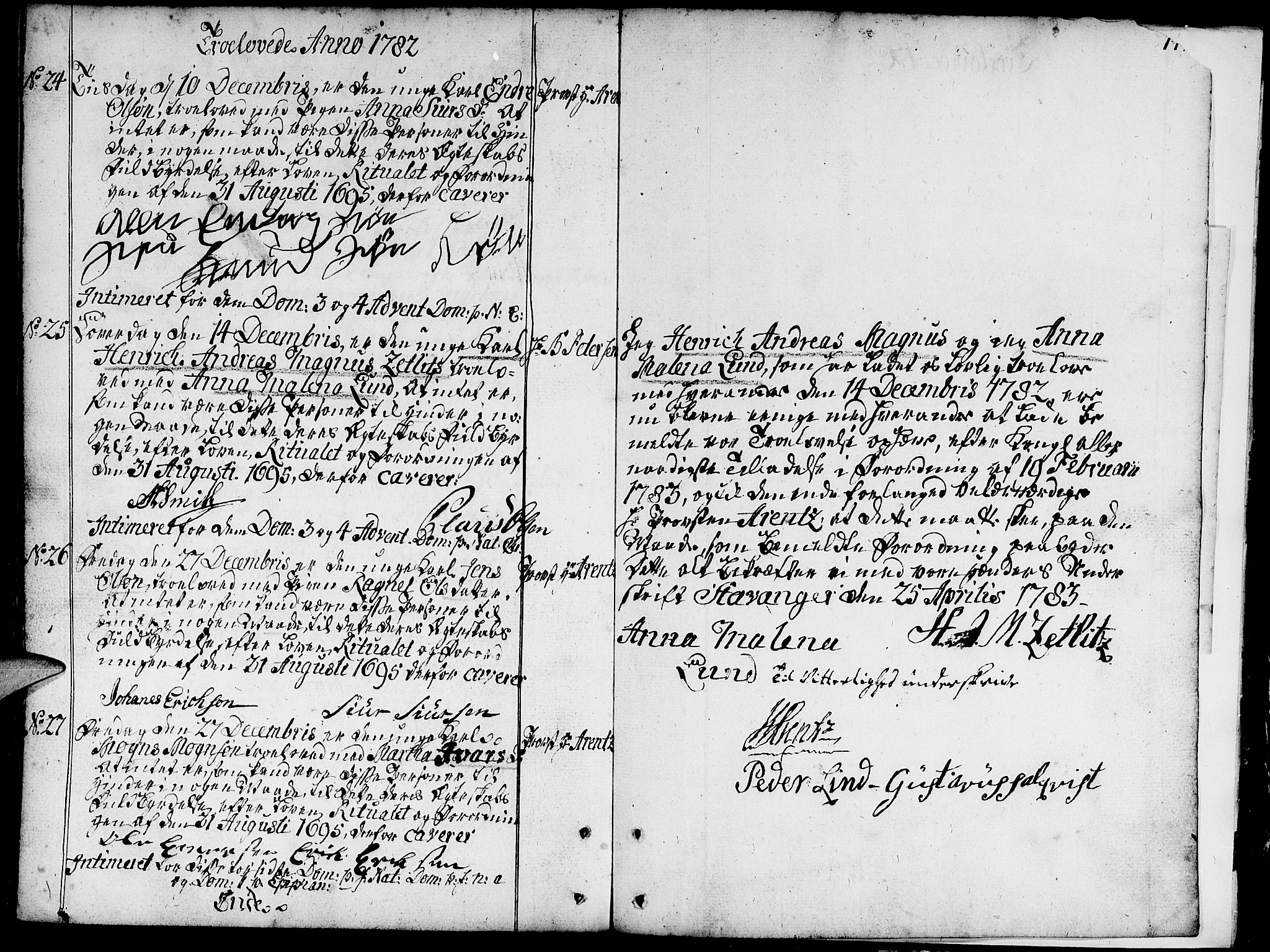Domkirken sokneprestkontor, SAST/A-101812/001/30/30BA/L0004: Parish register (official) no. A 4, 1744-1782
