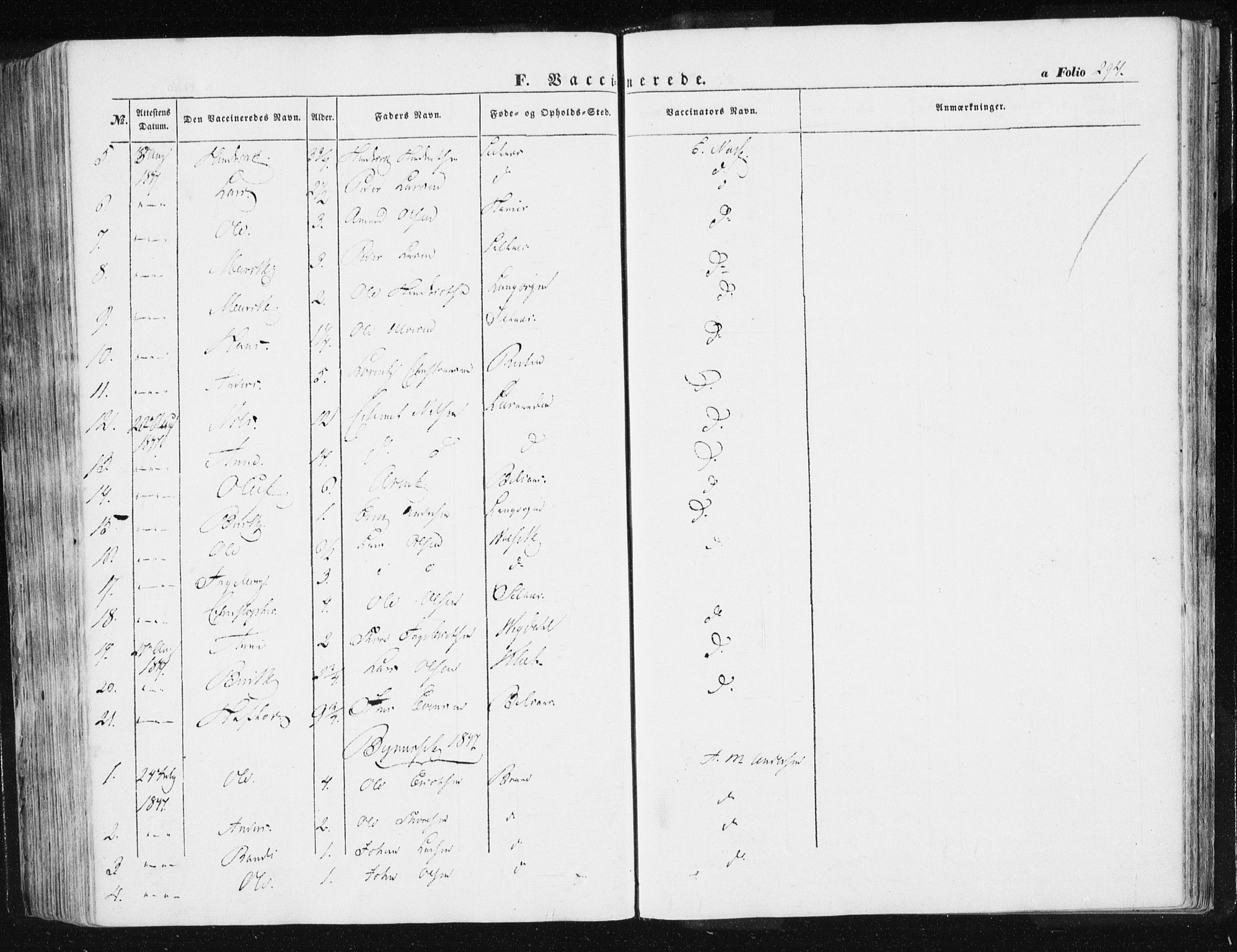 Ministerialprotokoller, klokkerbøker og fødselsregistre - Sør-Trøndelag, SAT/A-1456/612/L0376: Parish register (official) no. 612A08, 1846-1859, p. 294