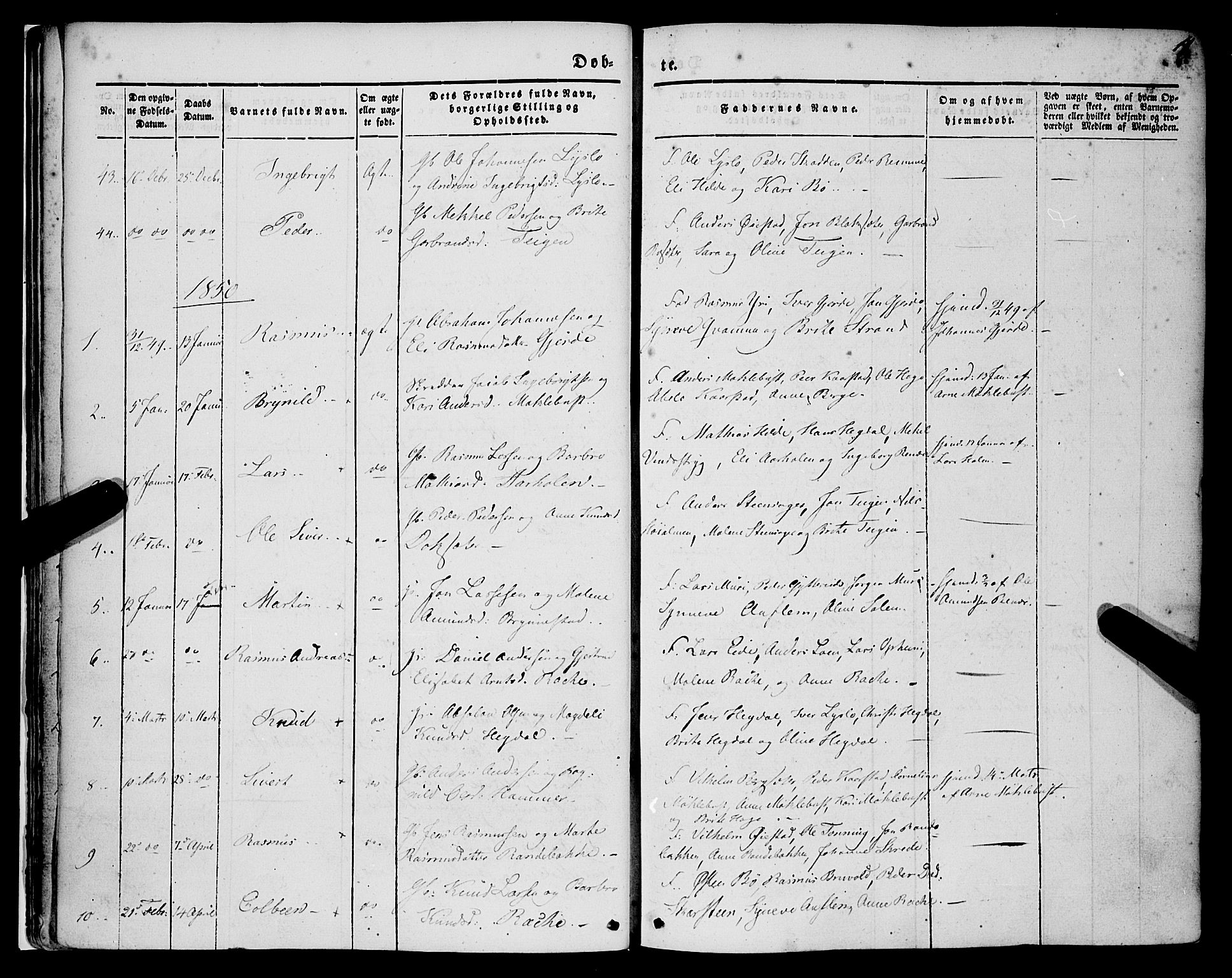 Innvik sokneprestembete, AV/SAB-A-80501: Parish register (official) no. A 5, 1847-1865, p. 11