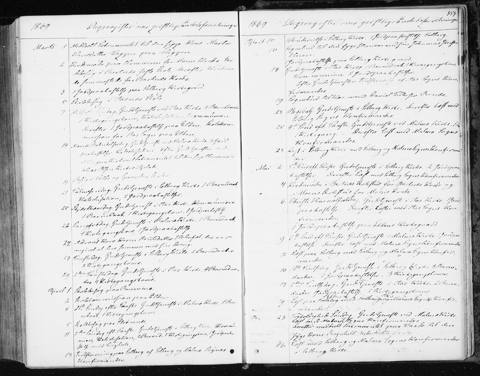 Ministerialprotokoller, klokkerbøker og fødselsregistre - Nord-Trøndelag, SAT/A-1458/741/L0394: Parish register (official) no. 741A08, 1864-1877, p. 454
