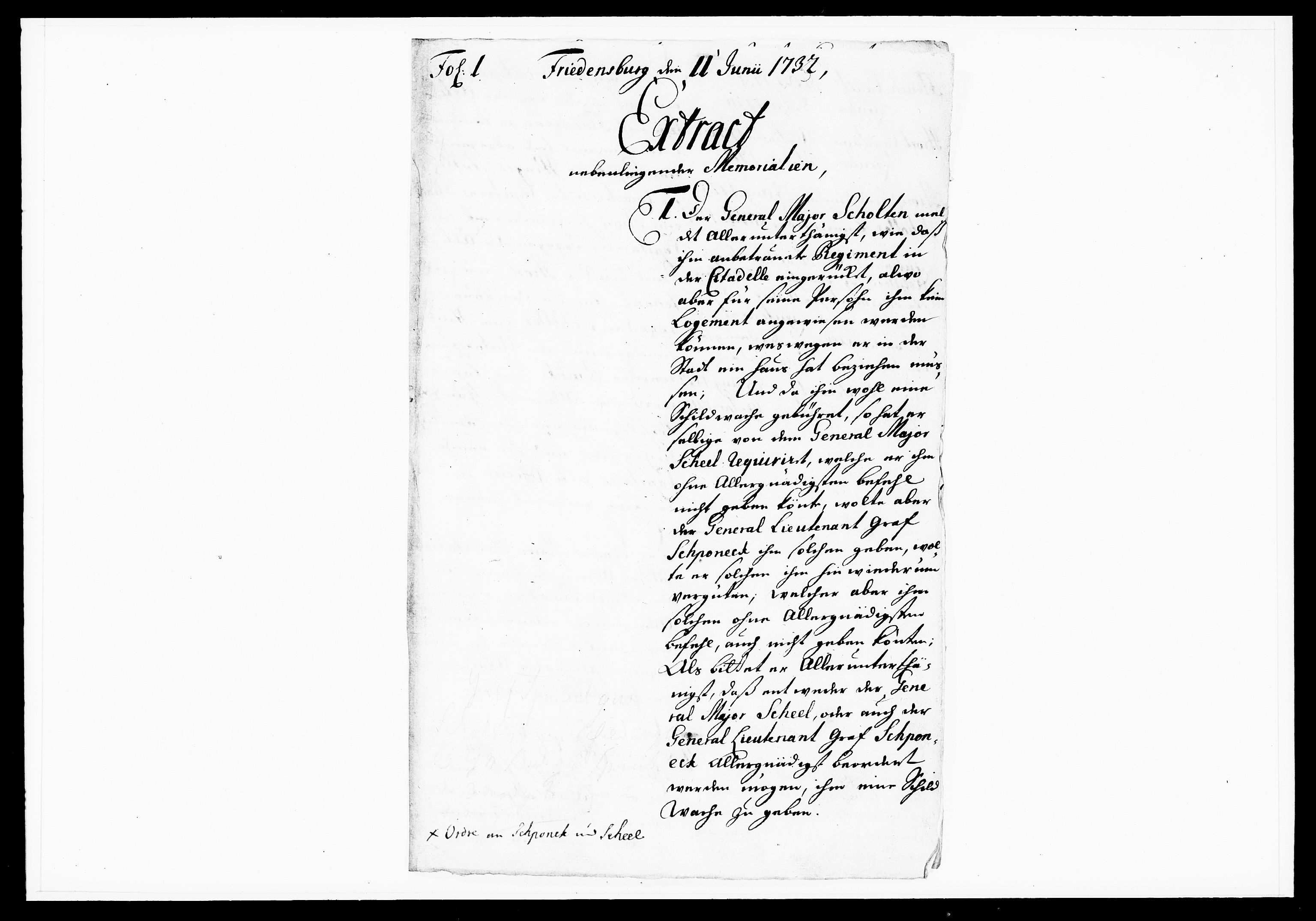 Krigskollegiet, Krigskancelliet, DRA/A-0006/-/1103-1107: Refererede sager, 1732, p. 156