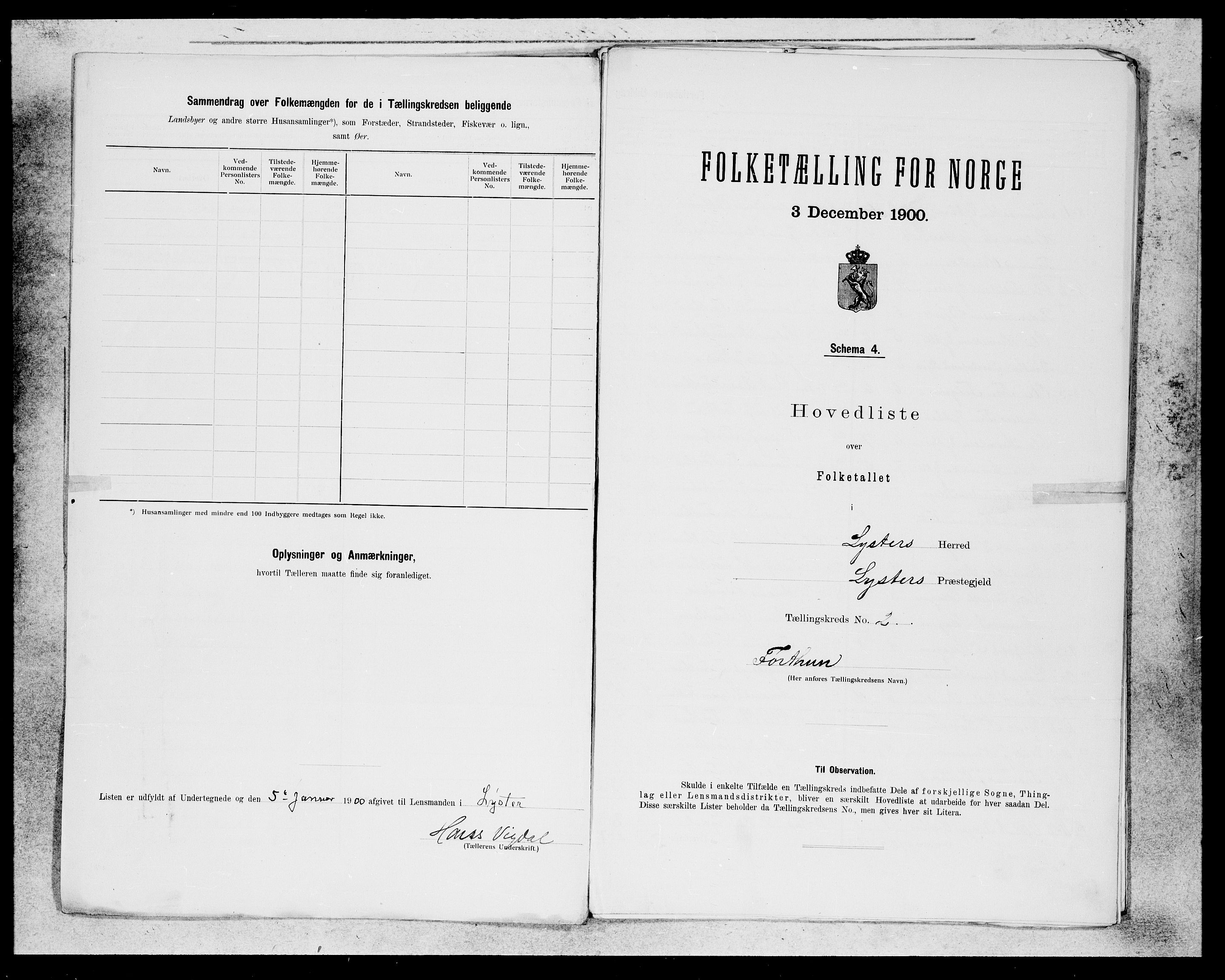 SAB, 1900 census for Luster, 1900, p. 3