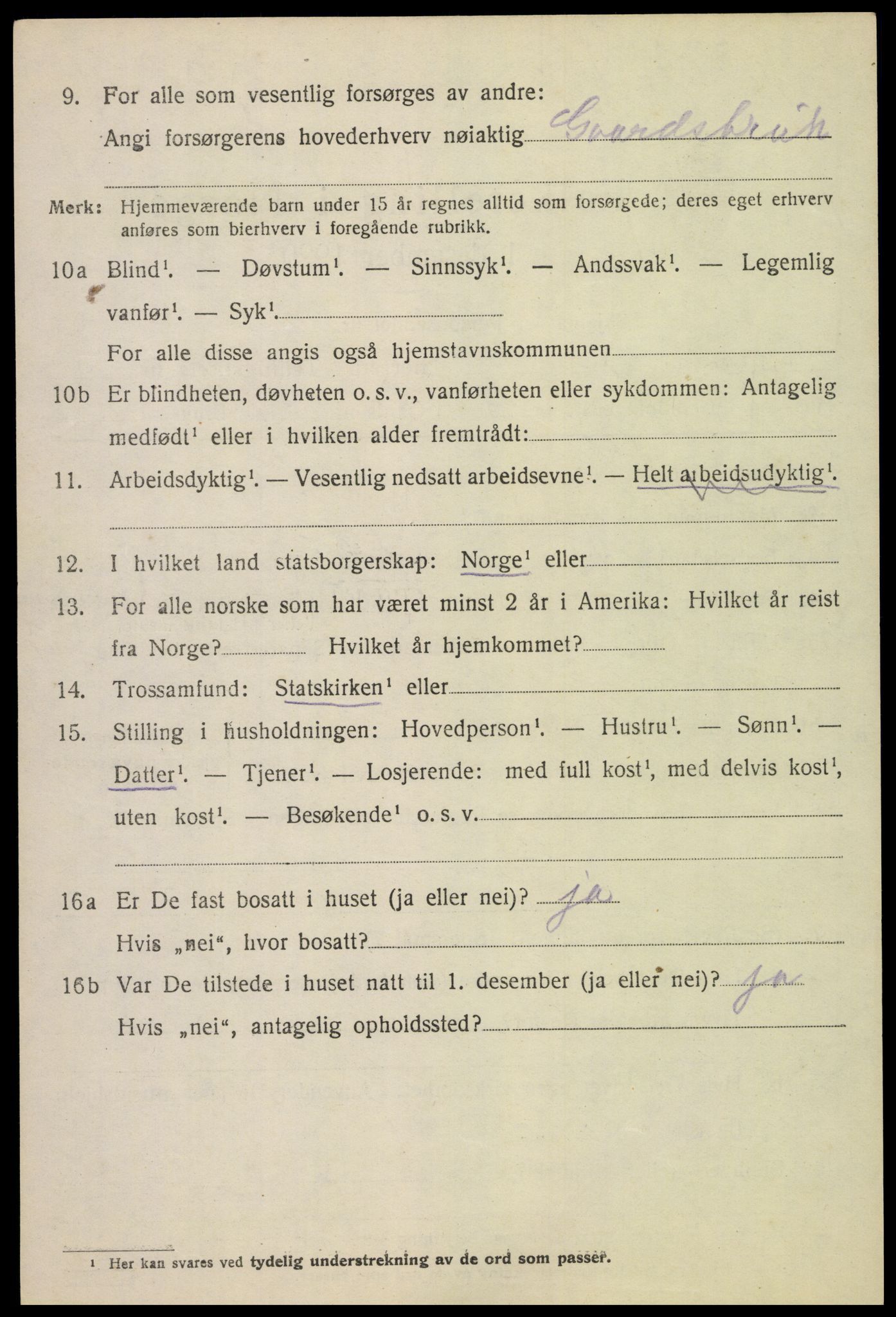 SAH, 1920 census for Østre Toten, 1920, p. 15873