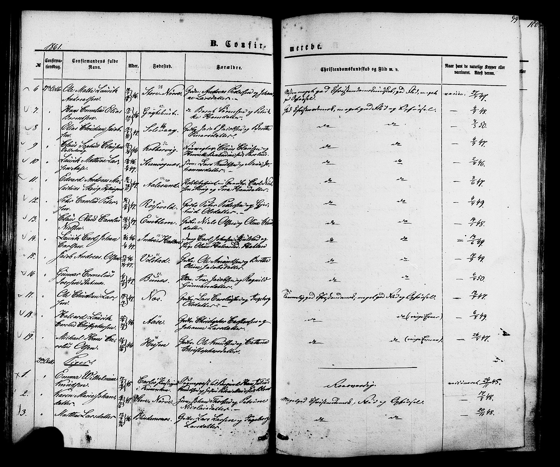 Ministerialprotokoller, klokkerbøker og fødselsregistre - Møre og Romsdal, AV/SAT-A-1454/528/L0398: Parish register (official) no. 528A09, 1858-1864, p. 99