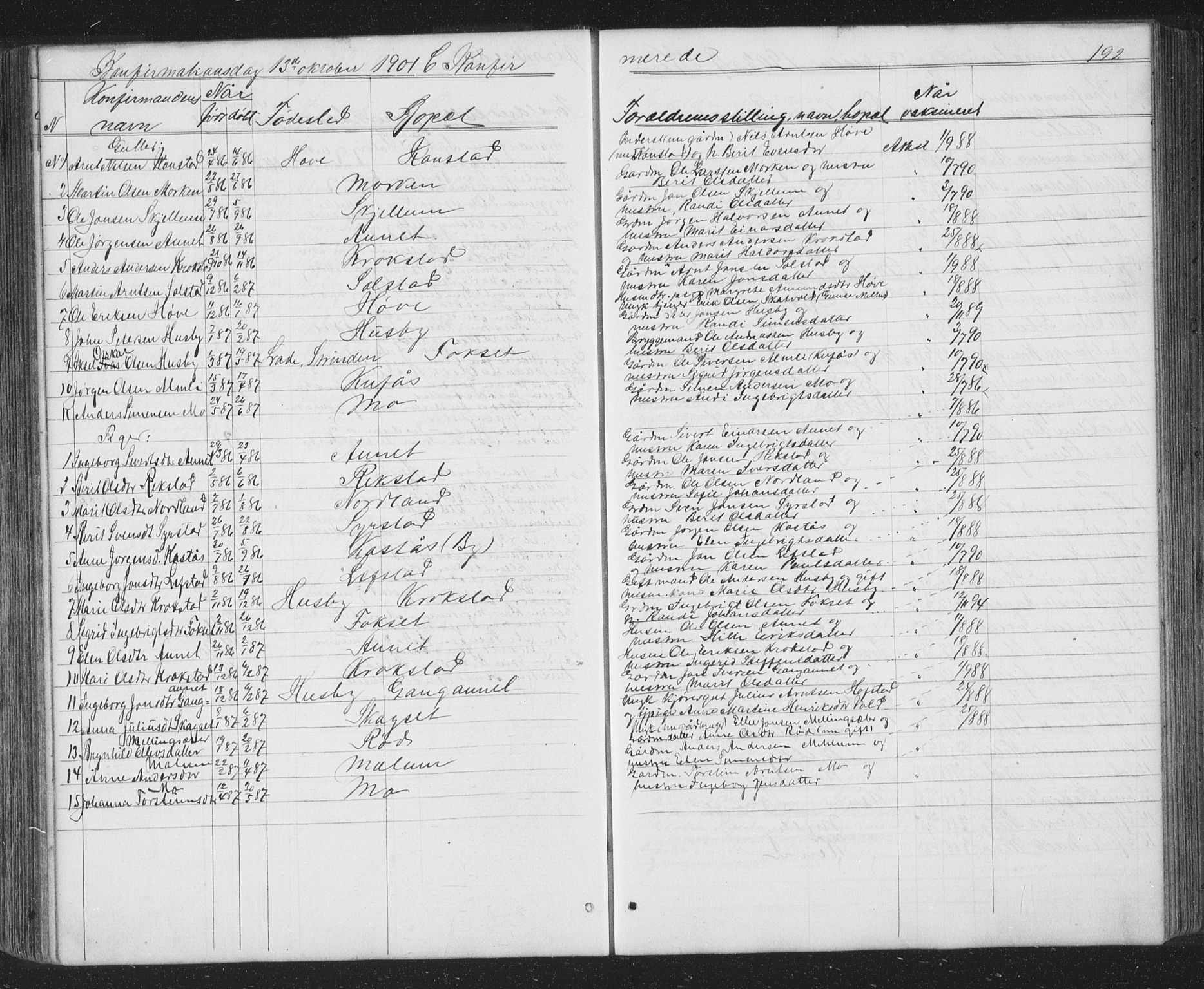 Ministerialprotokoller, klokkerbøker og fødselsregistre - Sør-Trøndelag, AV/SAT-A-1456/667/L0798: Parish register (copy) no. 667C03, 1867-1929, p. 192
