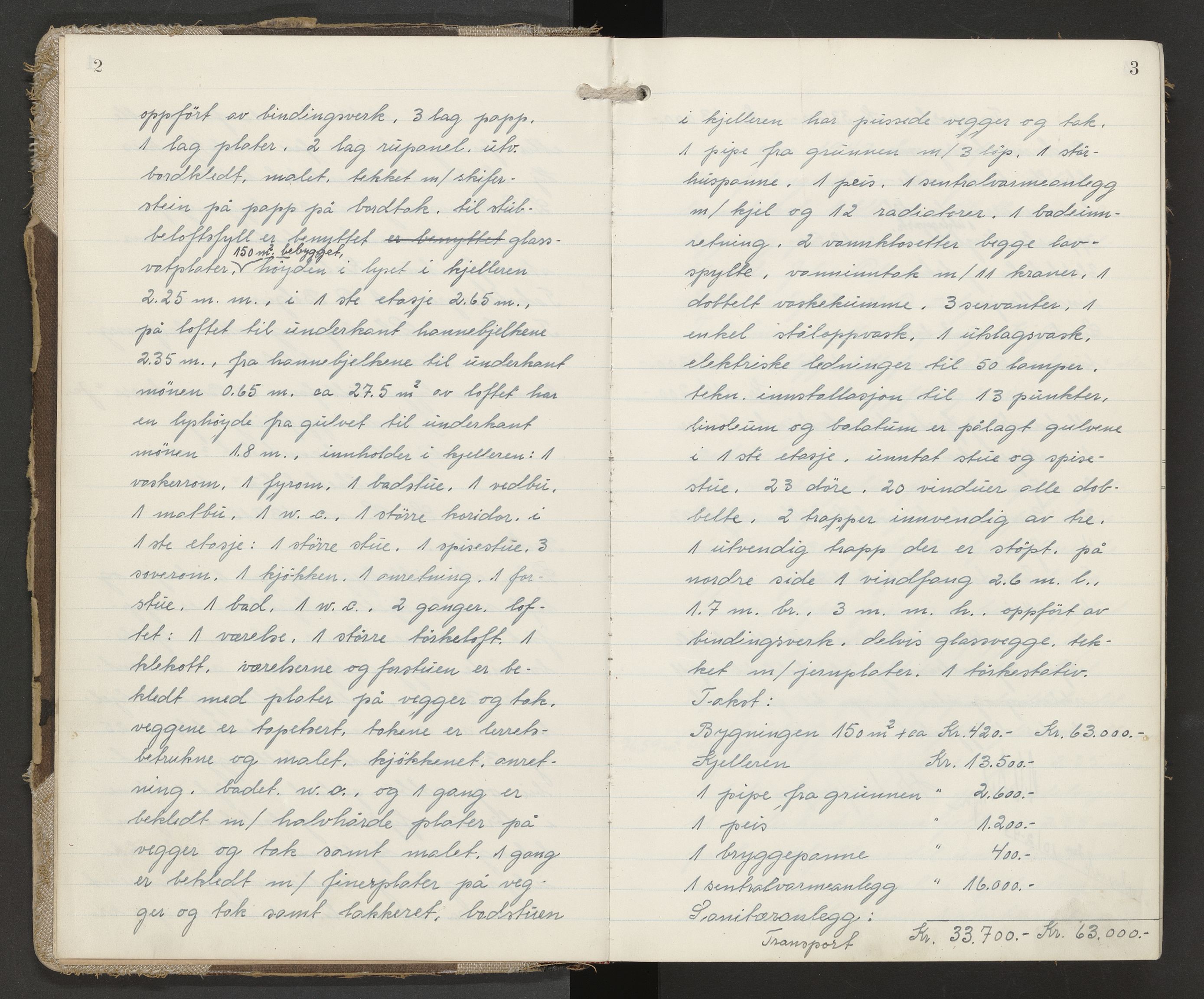 Norges Brannkasse Kristiansund, AV/SAT-A-4776/A/L0017: Branntakstprotokoll, 1947-1948, p. 2-3