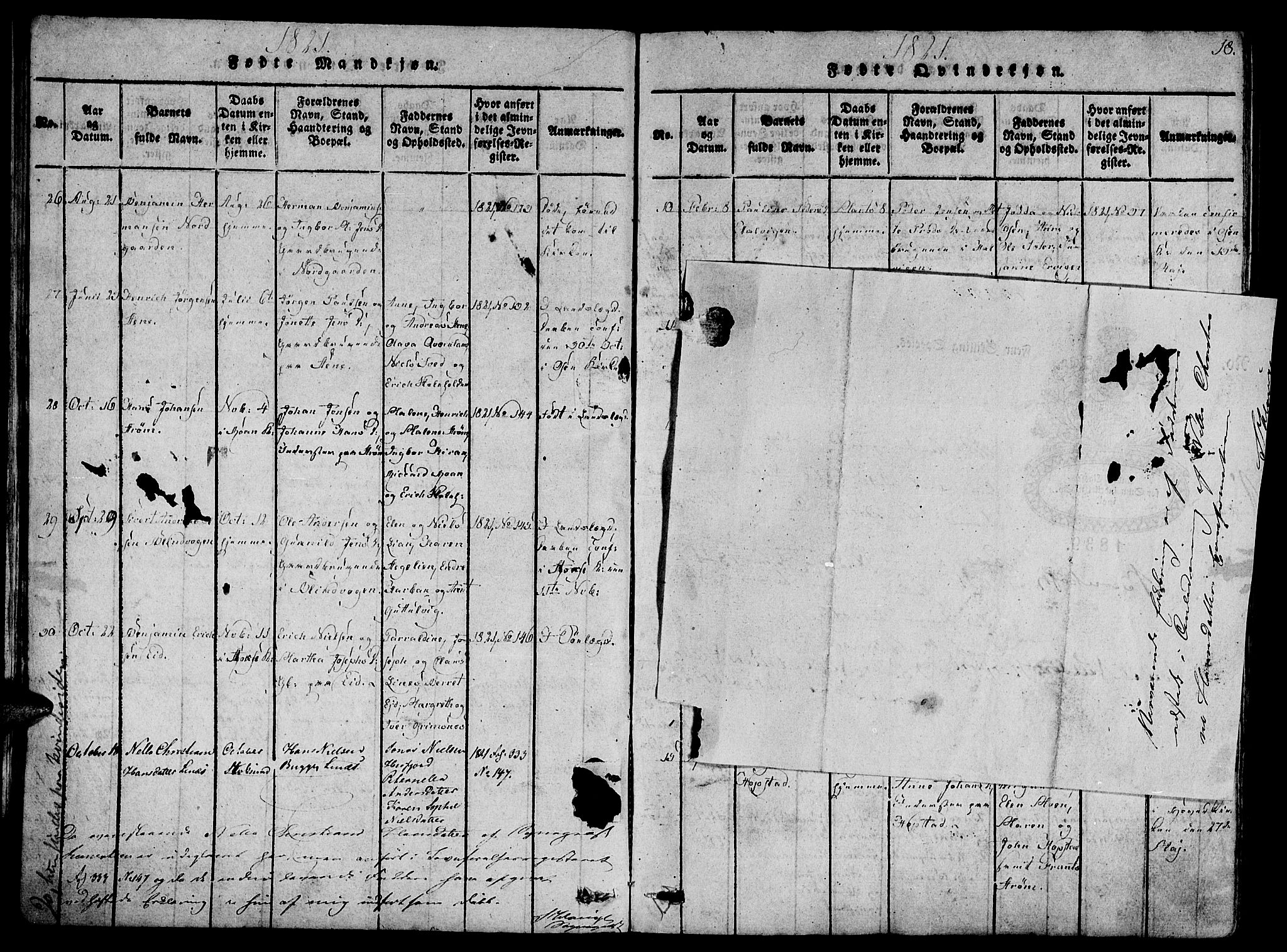 Ministerialprotokoller, klokkerbøker og fødselsregistre - Sør-Trøndelag, AV/SAT-A-1456/657/L0702: Parish register (official) no. 657A03, 1818-1831, p. 18