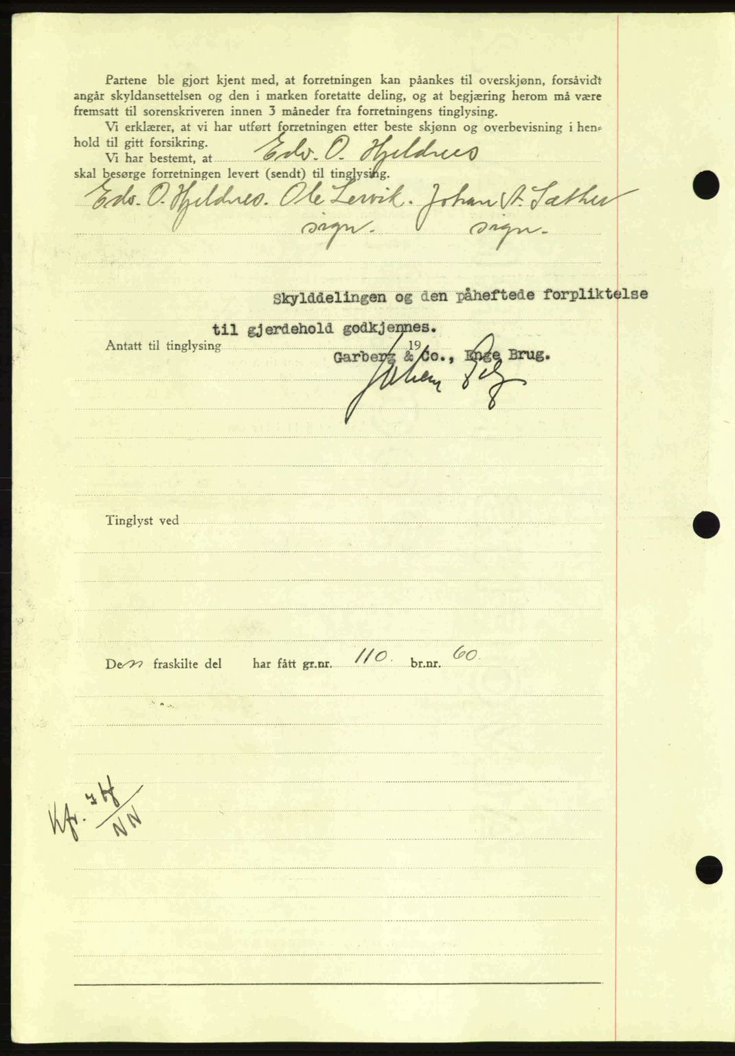 Nordmøre sorenskriveri, AV/SAT-A-4132/1/2/2Ca: Mortgage book no. A93, 1942-1942, Diary no: : 1782/1942