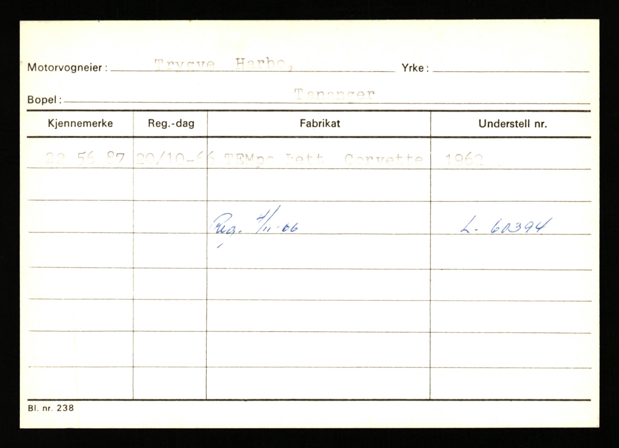 Stavanger trafikkstasjon, AV/SAST-A-101942/0/G/L0010: Registreringsnummer: 130000 - 239953, 1930-1971, p. 2807