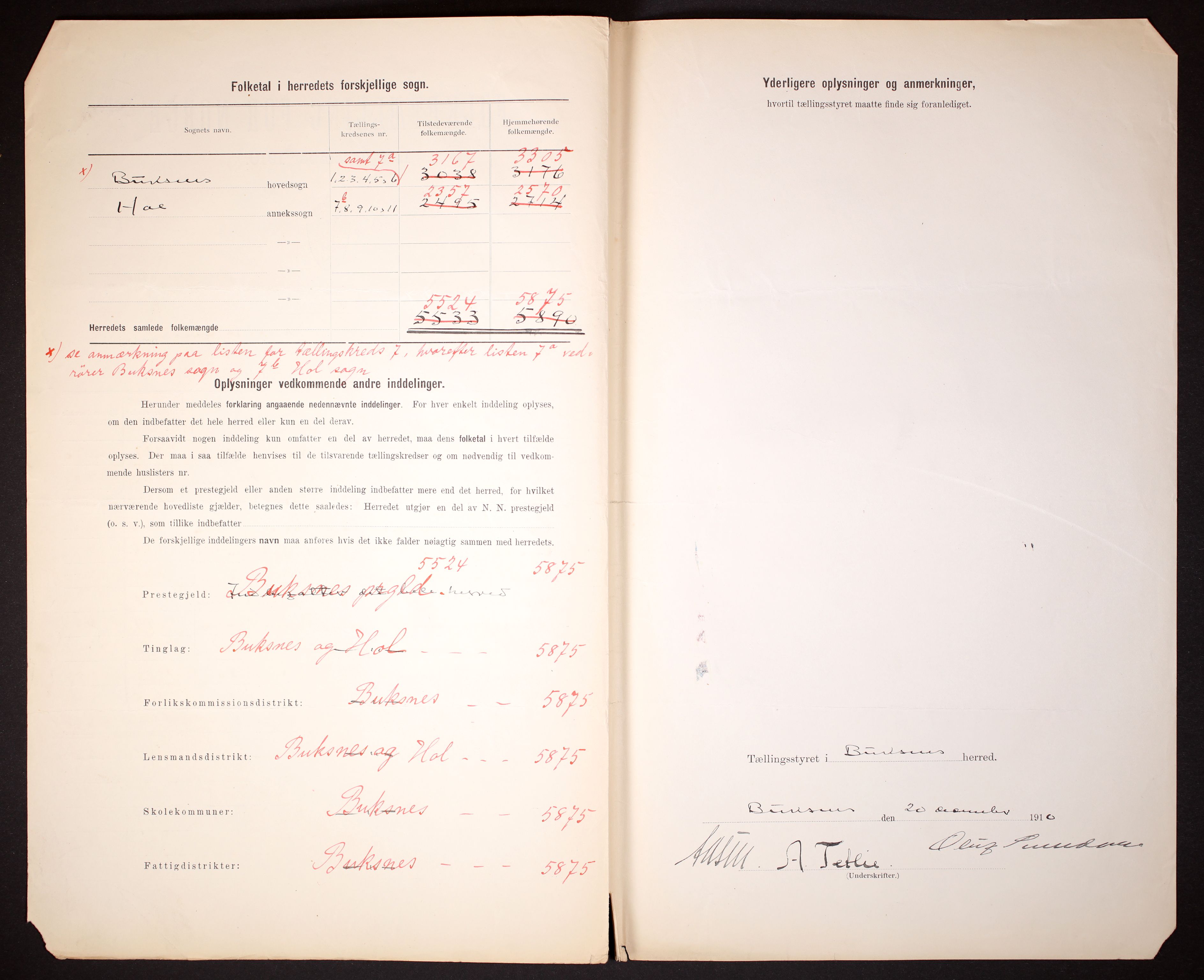 RA, 1910 census for Buksnes, 1910, p. 3