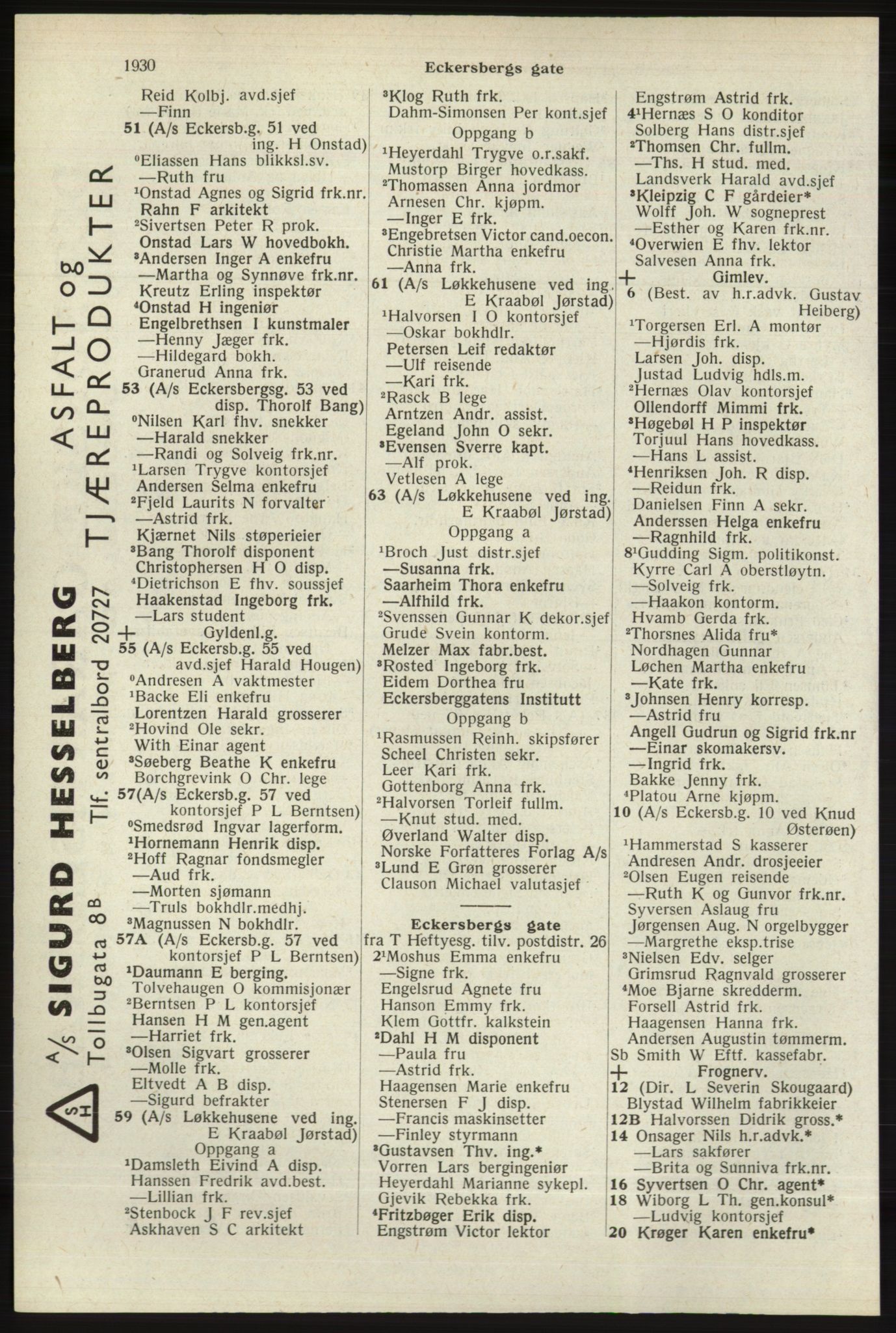Kristiania/Oslo adressebok, PUBL/-, 1940, p. 1878