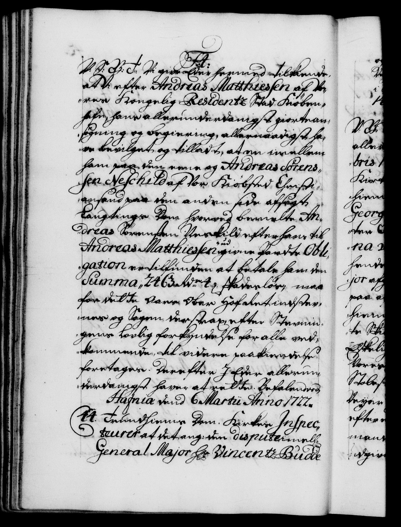 Danske Kanselli 1572-1799, AV/RA-EA-3023/F/Fc/Fca/Fcab/L0022: Norske tegnelser, 1722-1724, p. 42b