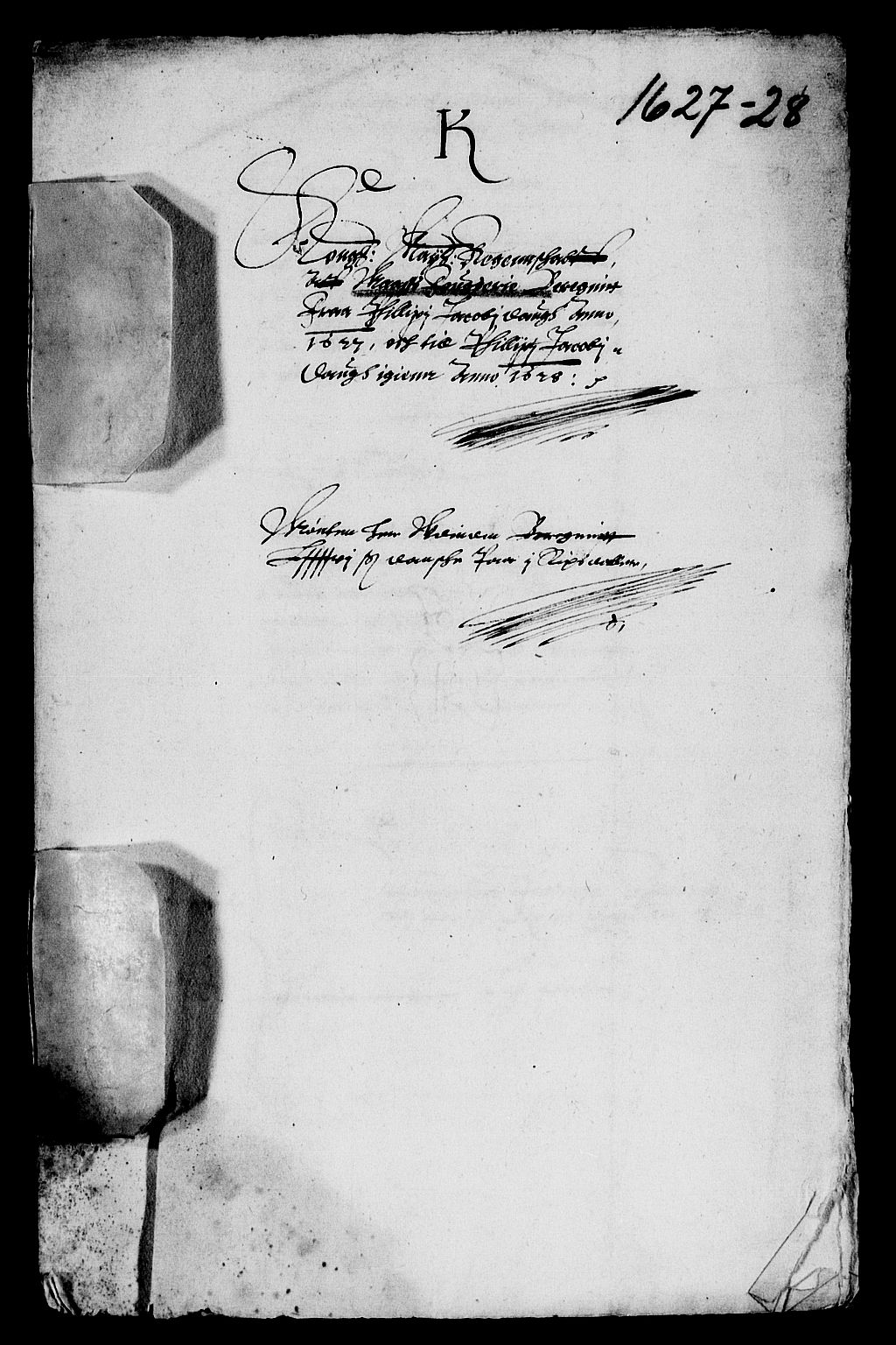 Rentekammeret inntil 1814, Reviderte regnskaper, Lensregnskaper, AV/RA-EA-5023/R/Rb/Rba/L0081: Akershus len, 1627-1628