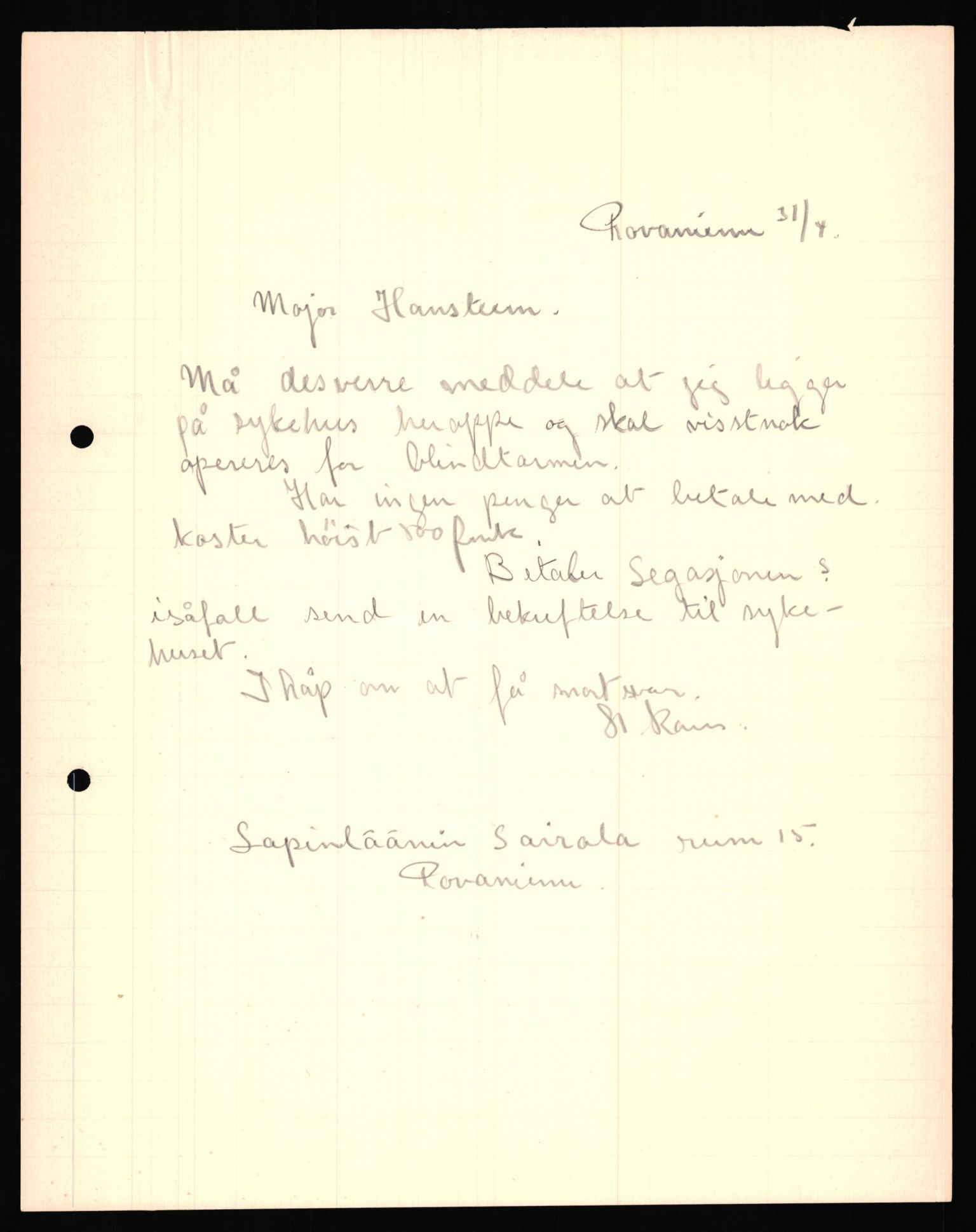 Forsvaret, Forsvarets krigshistoriske avdeling, AV/RA-RAFA-2017/Y/Ya/L0006: II-C-11-11,2 - Utenriksdepartementet.  Legasjonen i Helsingfors., 1940-1946, p. 530