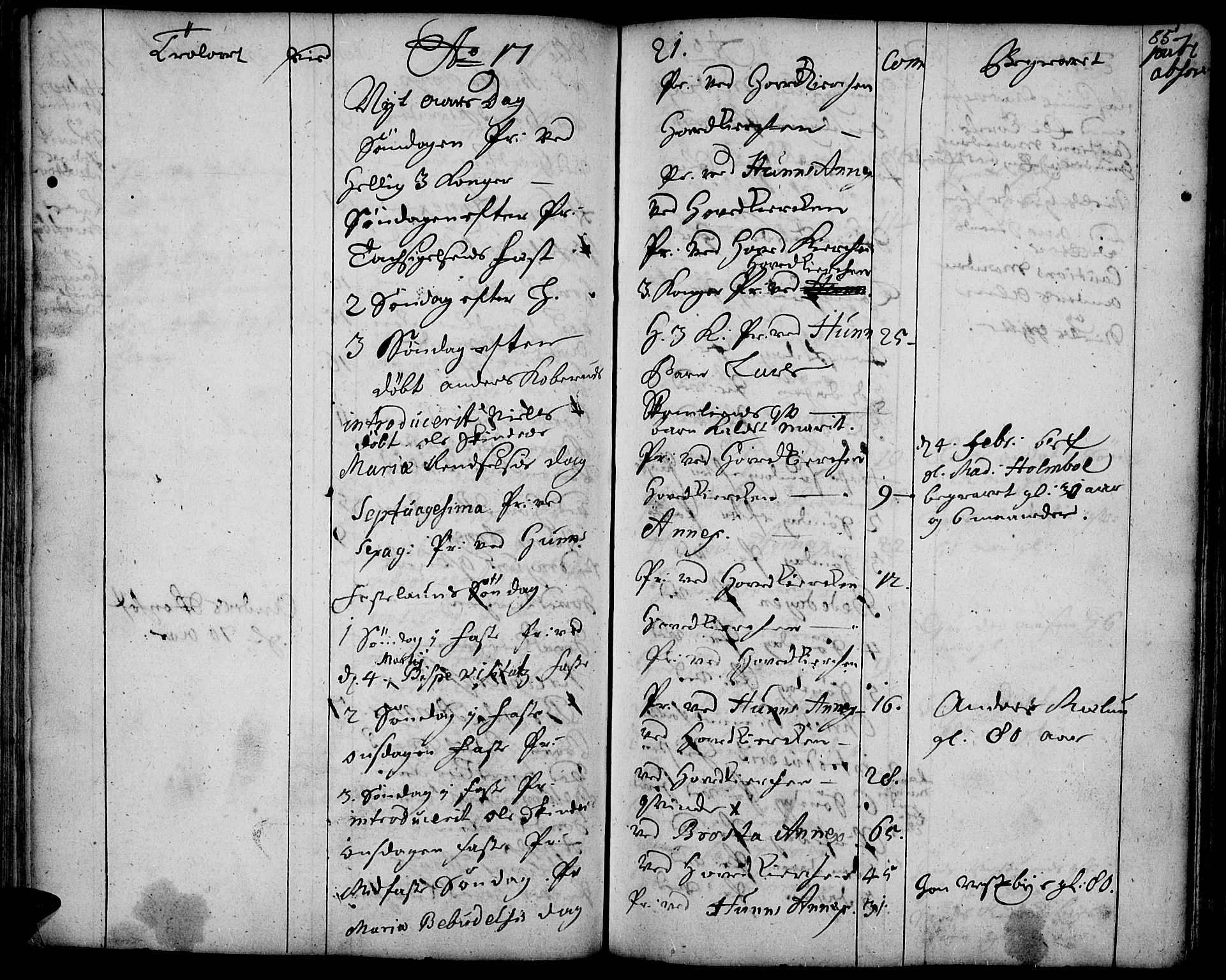 Vardal prestekontor, SAH/PREST-100/H/Ha/Haa/L0001: Parish register (official) no. 1, 1706-1748, p. 85