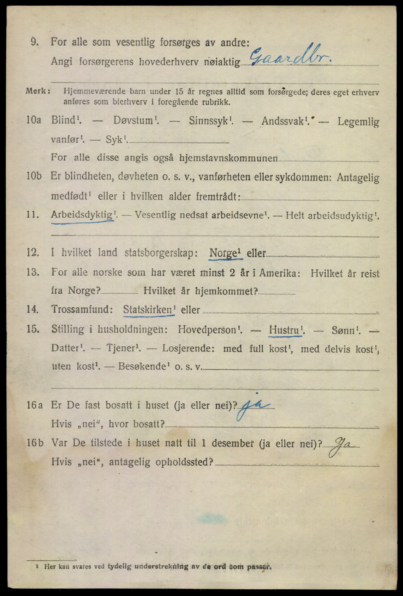 SAKO, 1920 census for Flesberg, 1920, p. 3526