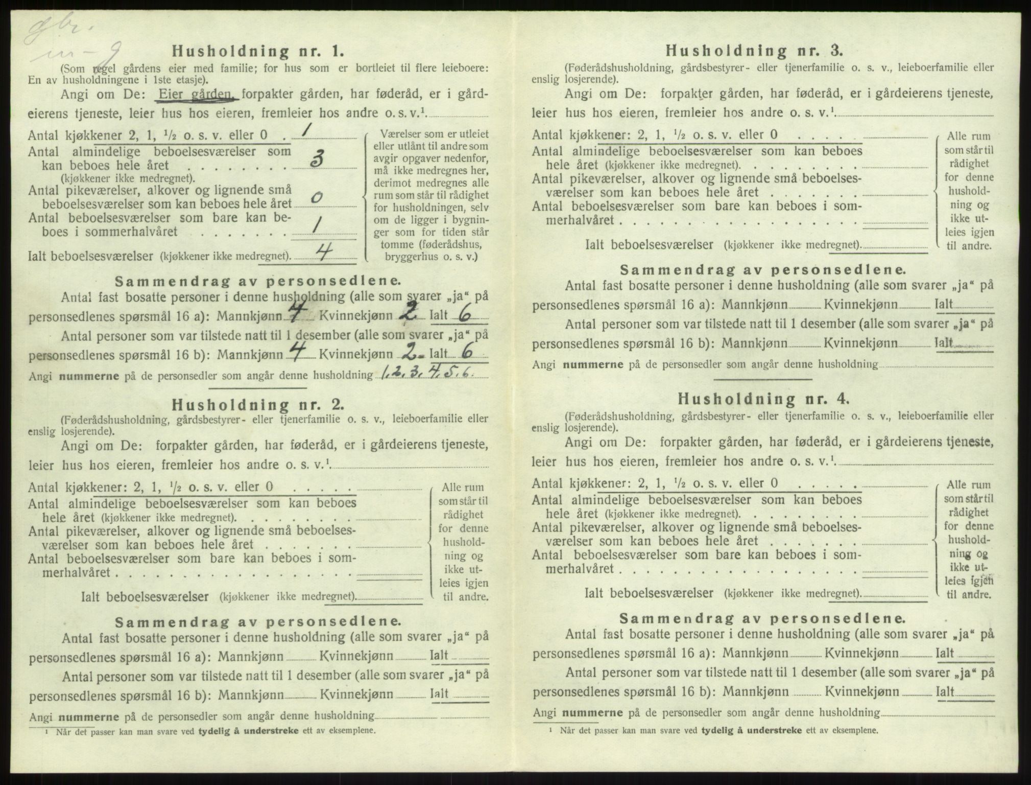 SAB, 1920 census for Sogndal, 1920, p. 760