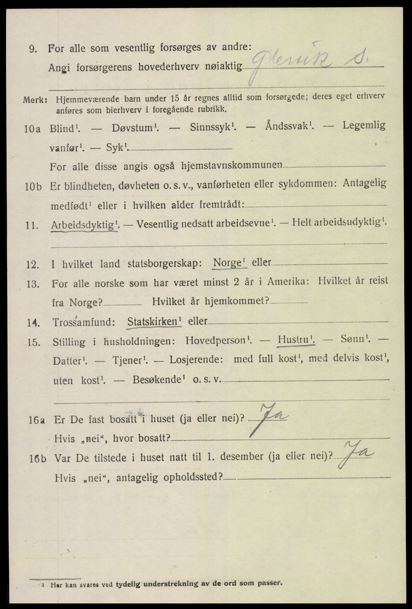 SAK, 1920 census for Landvik, 1920, p. 2957