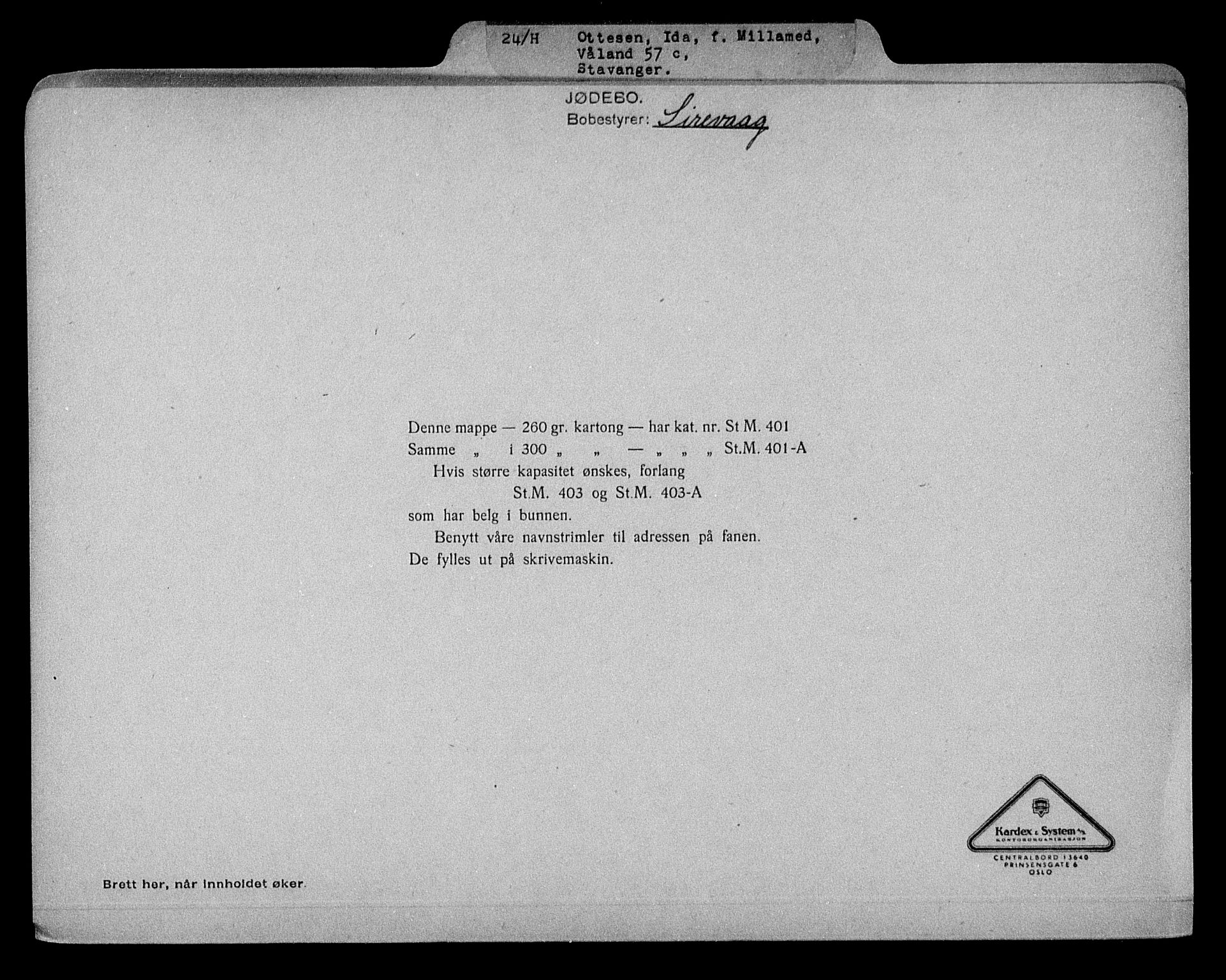 Justisdepartementet, Tilbakeføringskontoret for inndratte formuer, AV/RA-S-1564/H/Hc/Hcd/L1003: --, 1945-1947, p. 488