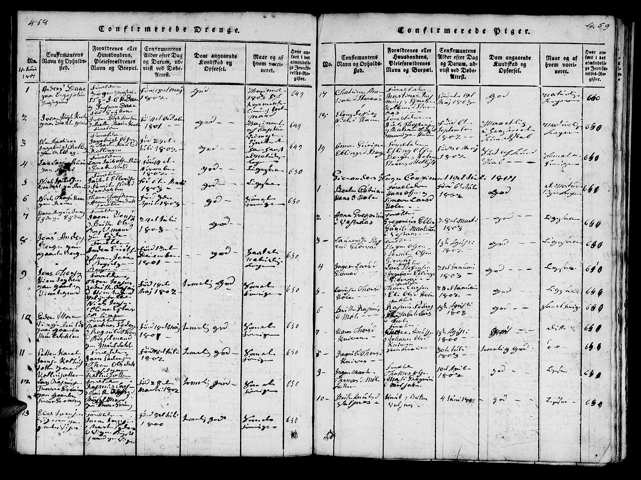 Ministerialprotokoller, klokkerbøker og fødselsregistre - Møre og Romsdal, SAT/A-1454/519/L0246: Parish register (official) no. 519A05, 1817-1834, p. 468-469