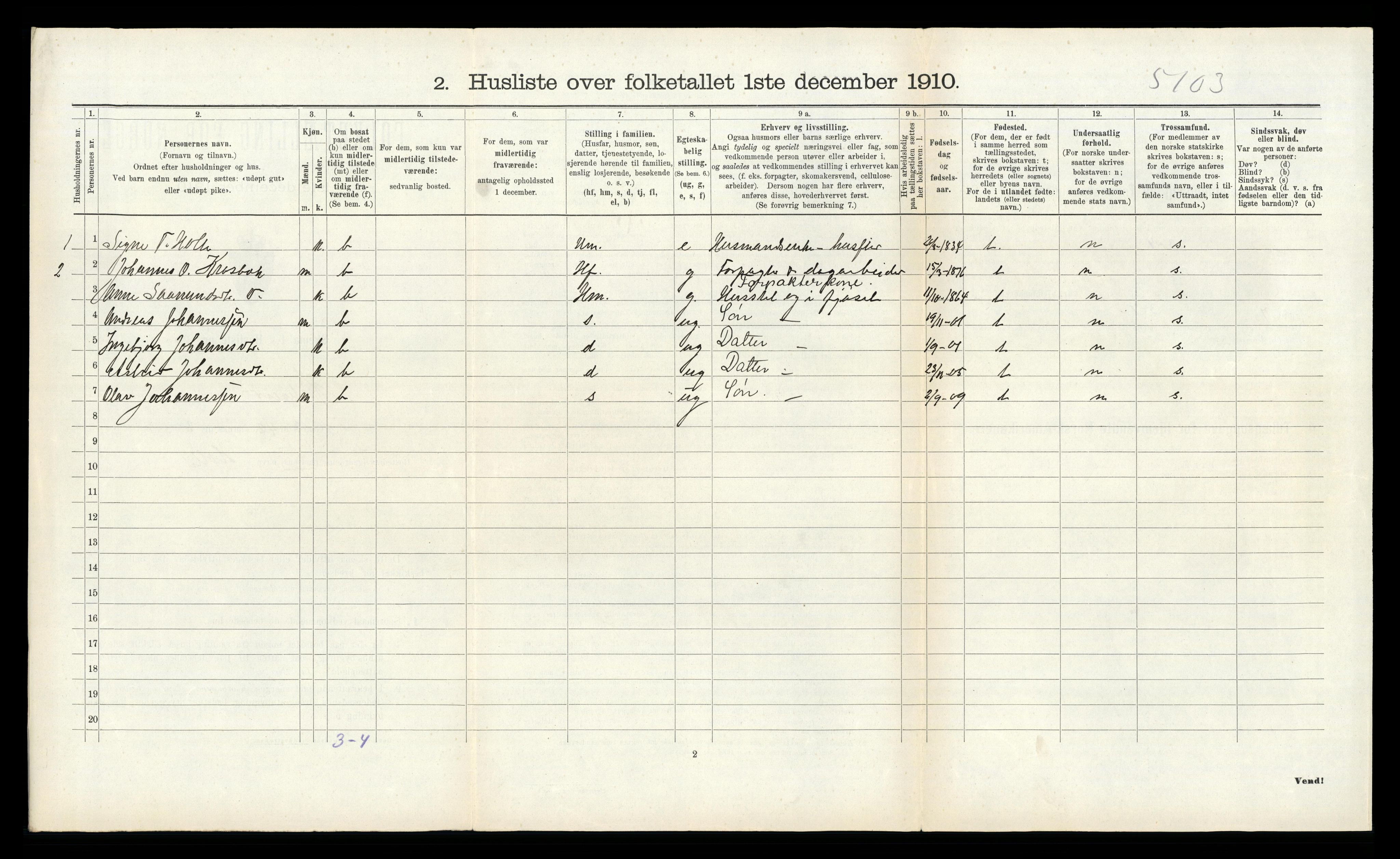 RA, 1910 census for Kviteseid, 1910, p. 739