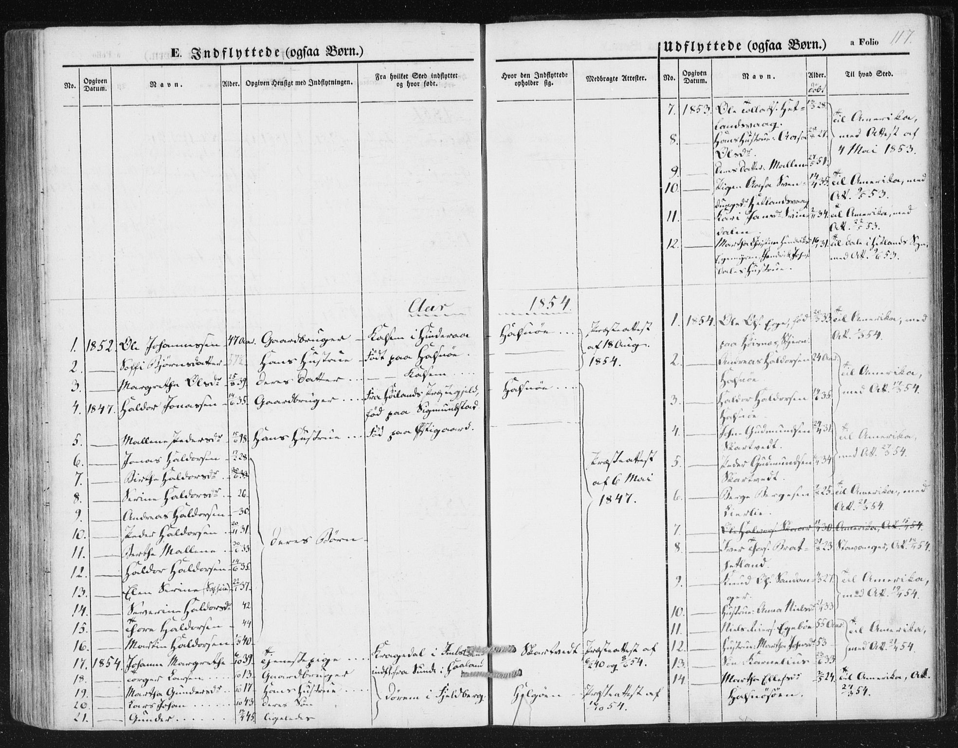 Hjelmeland sokneprestkontor, SAST/A-101843/01/IV/L0010: Parish register (official) no. A 10, 1851-1871, p. 117