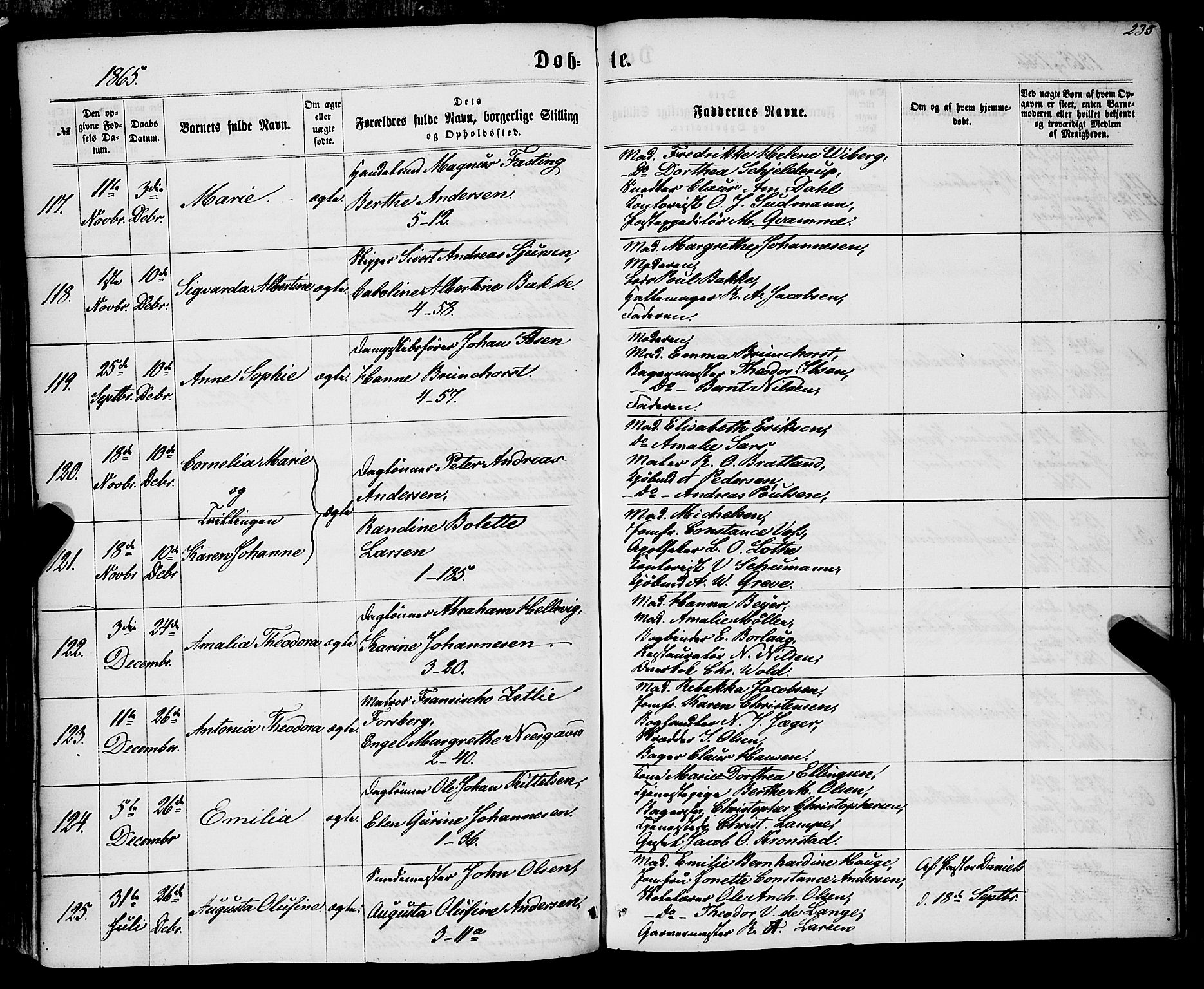Nykirken Sokneprestembete, SAB/A-77101/H/Haa/L0015: Parish register (official) no. B 2, 1858-1869, p. 235