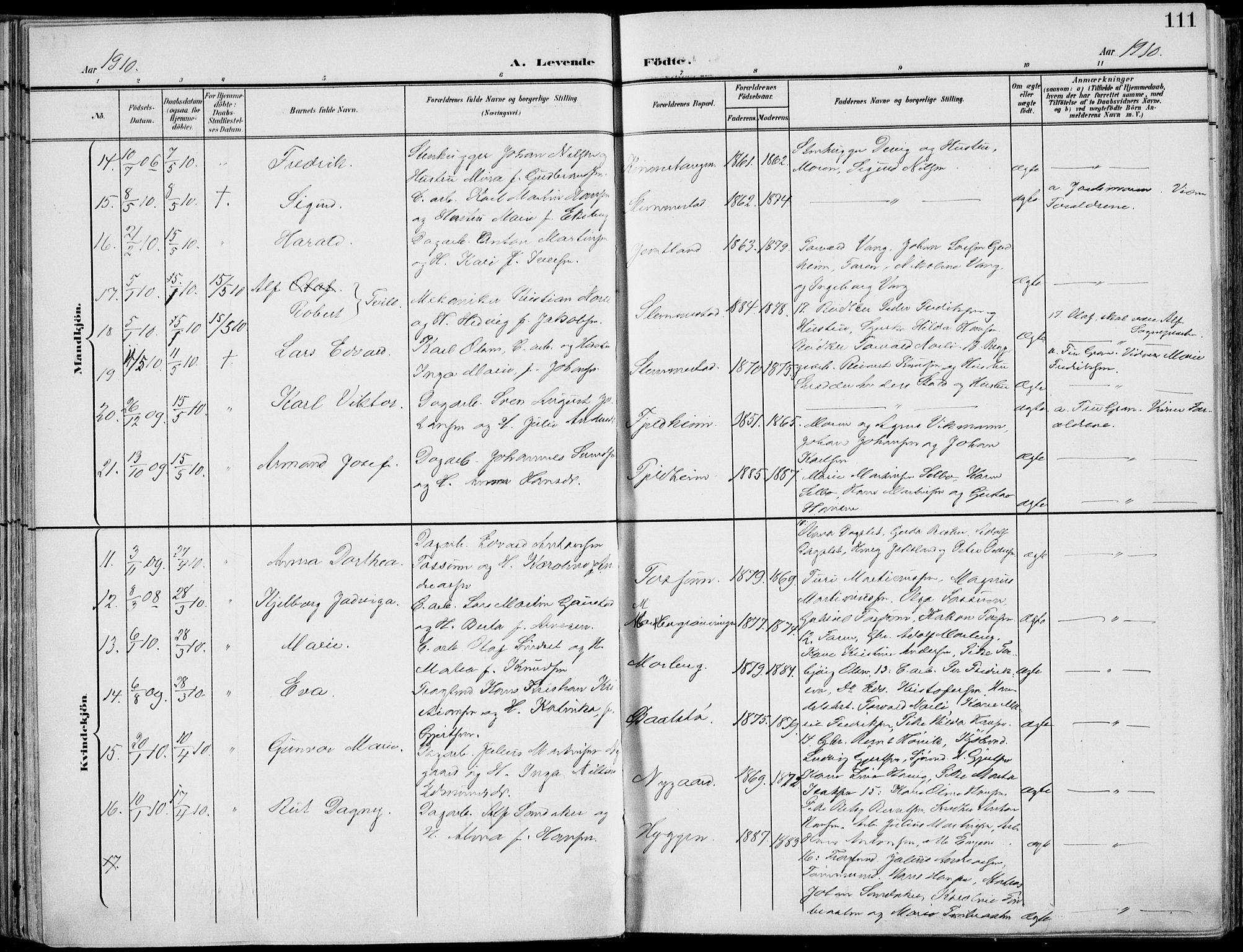 Røyken kirkebøker, SAKO/A-241/F/Fa/L0009: Parish register (official) no. 9, 1898-1911, p. 111