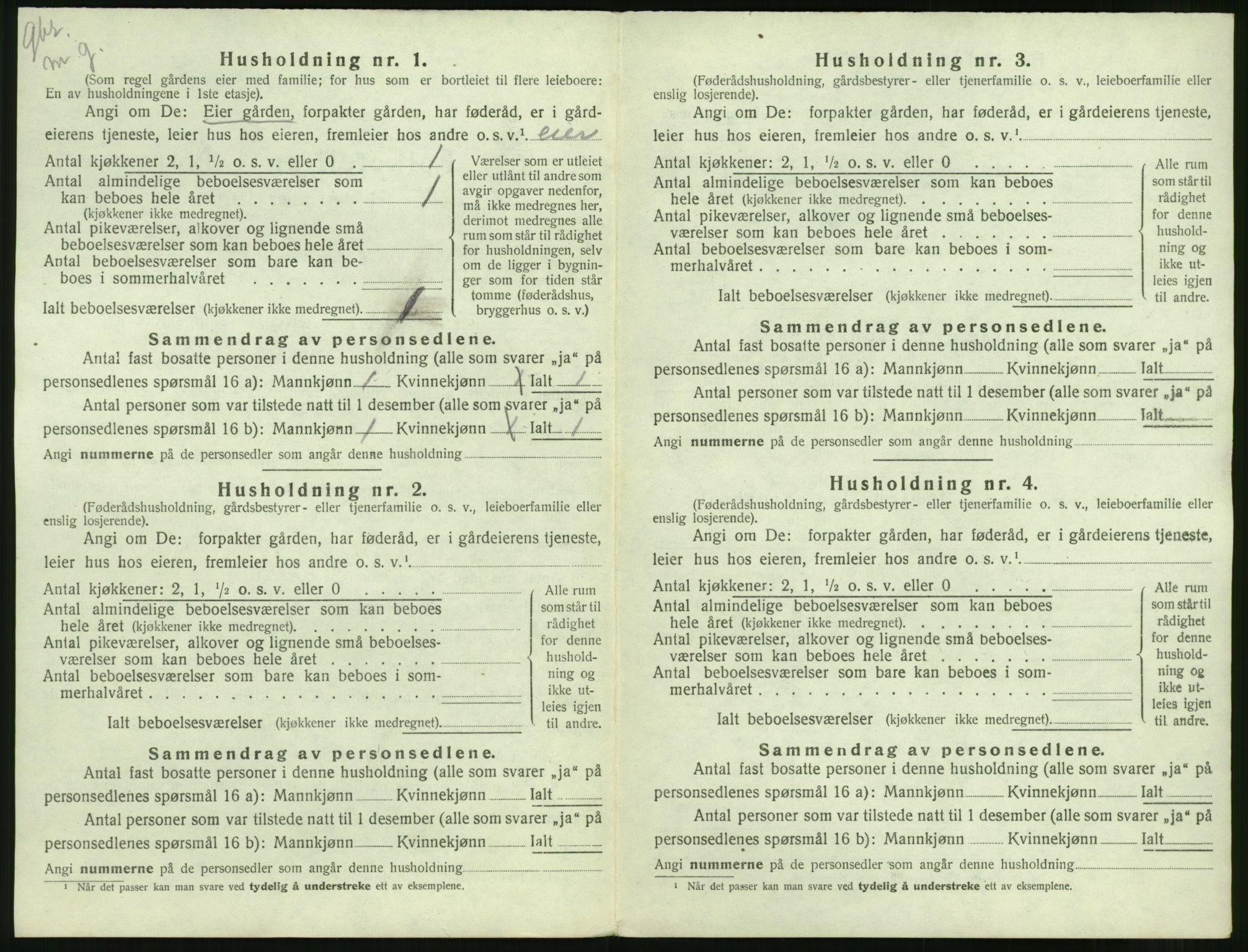 SAST, 1920 census for Varhaug, 1920, p. 34