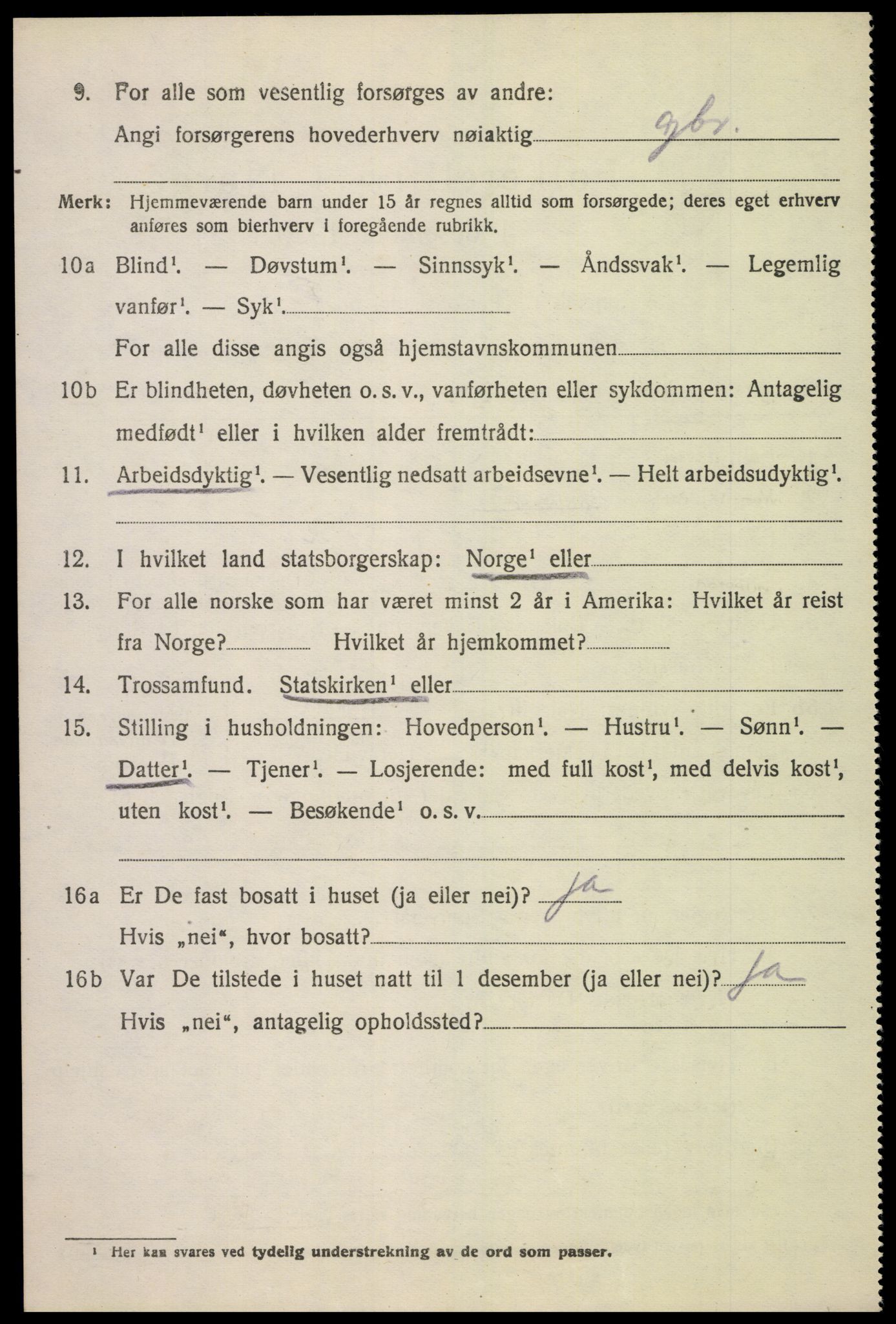 SAK, 1920 census for Åseral, 1920, p. 1793