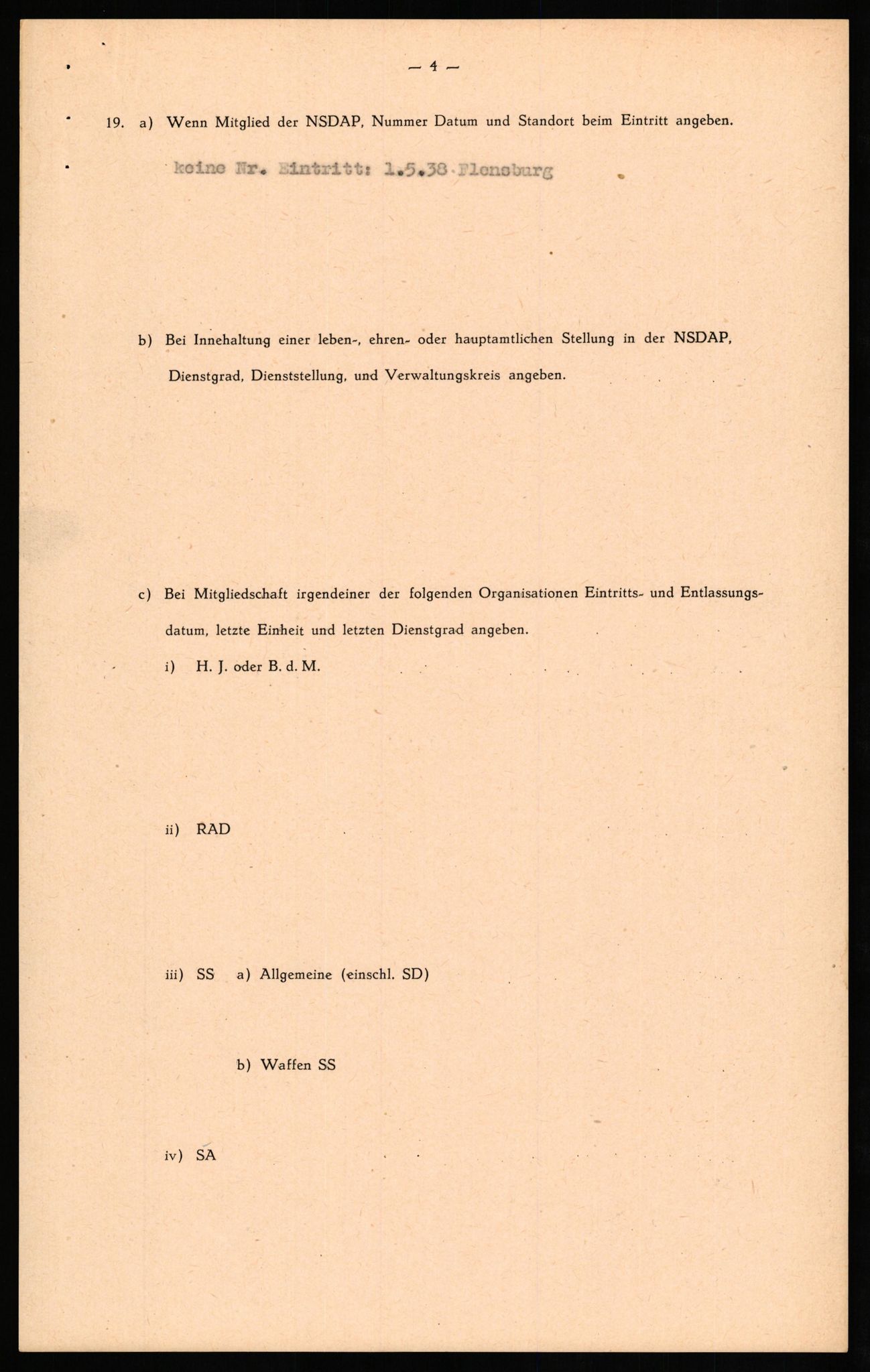 Forsvaret, Forsvarets overkommando II, AV/RA-RAFA-3915/D/Db/L0024: CI Questionaires. Tyske okkupasjonsstyrker i Norge. Tyskere., 1945-1946, p. 152