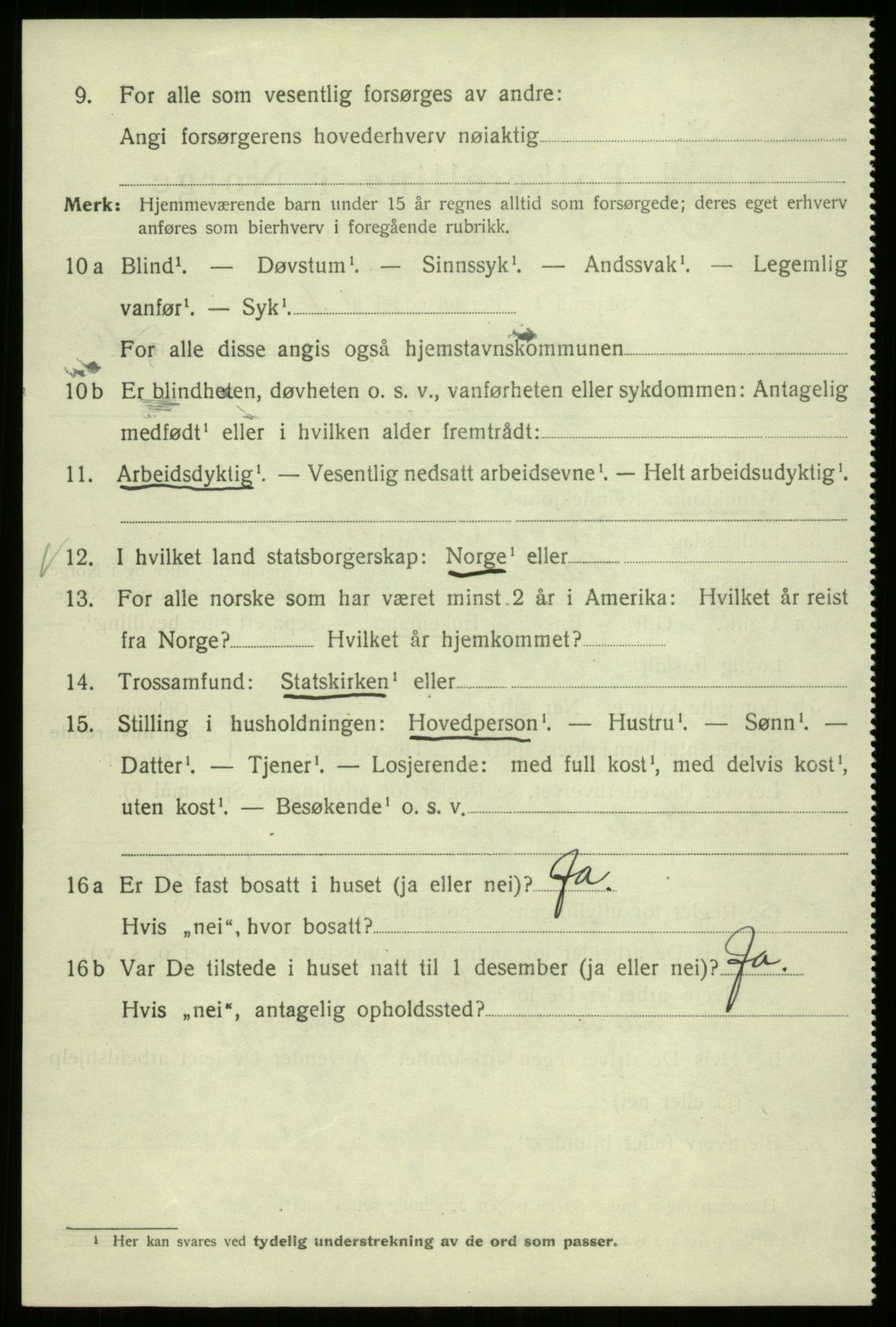 SAB, 1920 census for Bergen, 1920, p. 183725