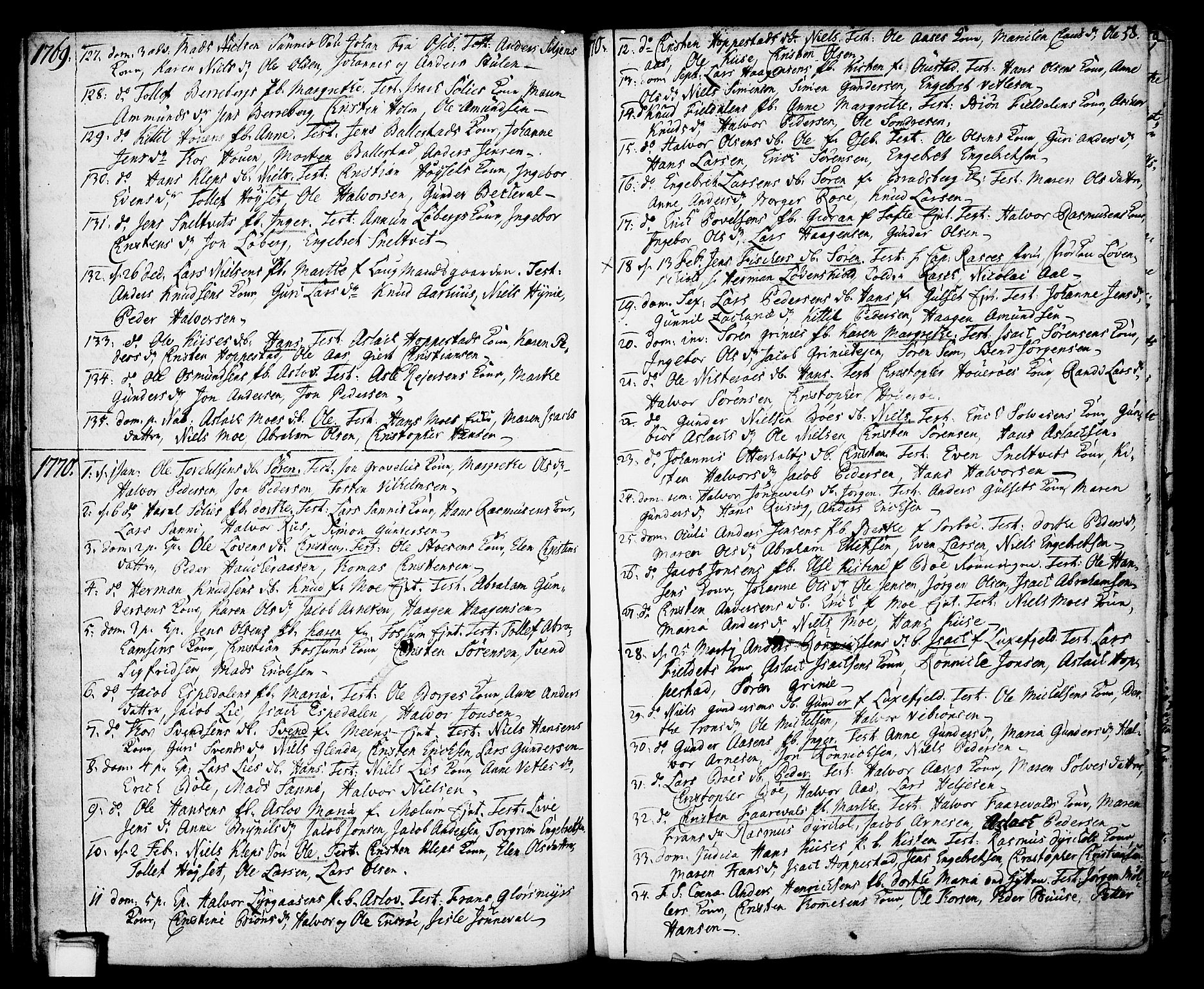 Gjerpen kirkebøker, SAKO/A-265/F/Fa/L0002: Parish register (official) no. I 2, 1747-1795, p. 58