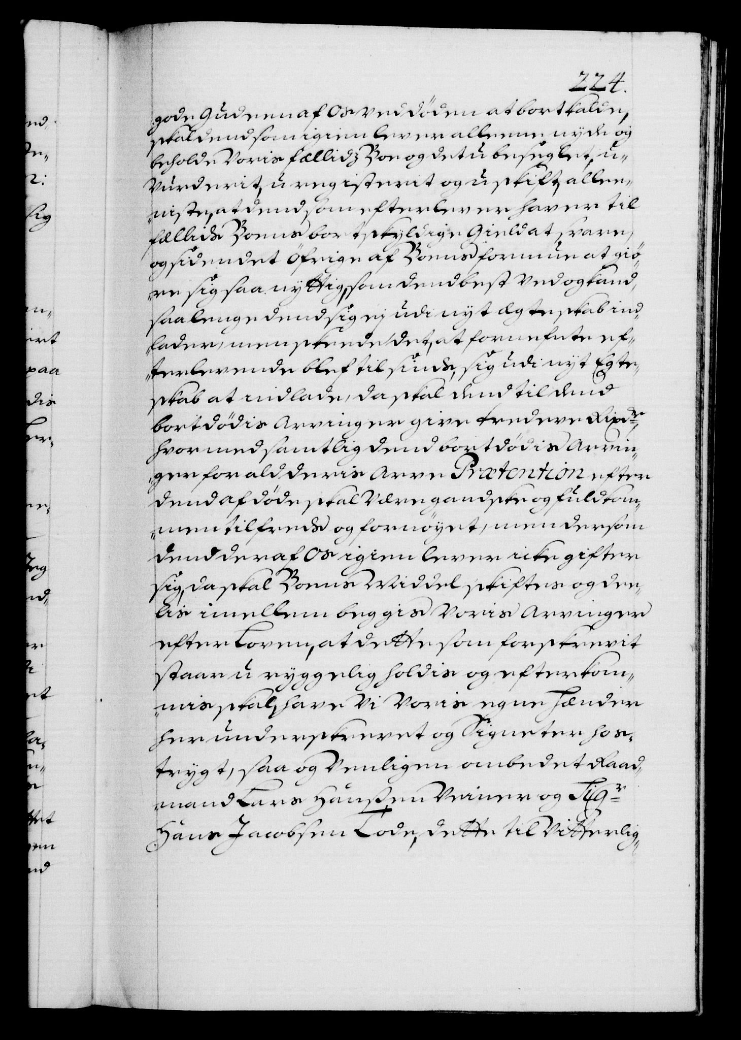 Danske Kanselli 1572-1799, AV/RA-EA-3023/F/Fc/Fca/Fcaa/L0018: Norske registre, 1699-1703, p. 224a