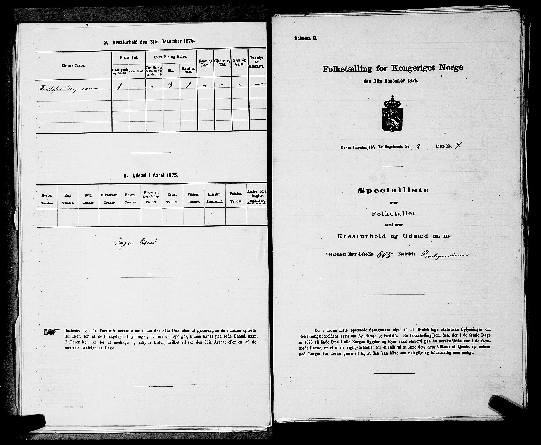 SAKO, 1875 census for 0624P Eiker, 1875, p. 1446