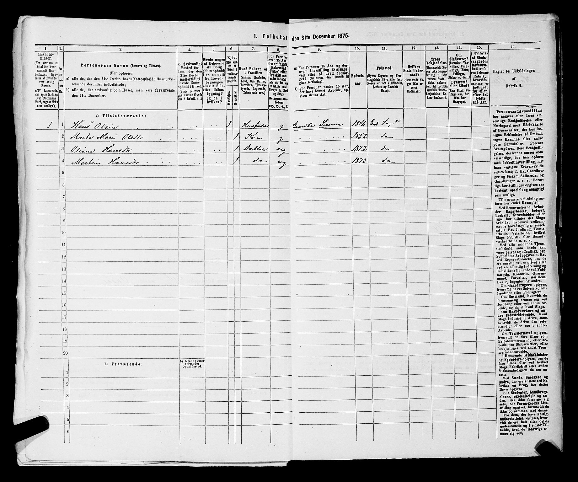 RA, 1875 census for 0237P Eidsvoll, 1875, p. 1201