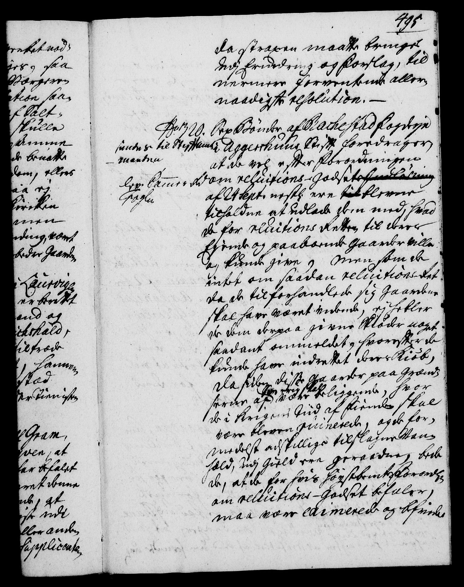 Rentekammeret, Kammerkanselliet, RA/EA-3111/G/Gh/Gha/L0022: Norsk ekstraktmemorialprotokoll (merket RK 53.67), 1739-1741, p. 495