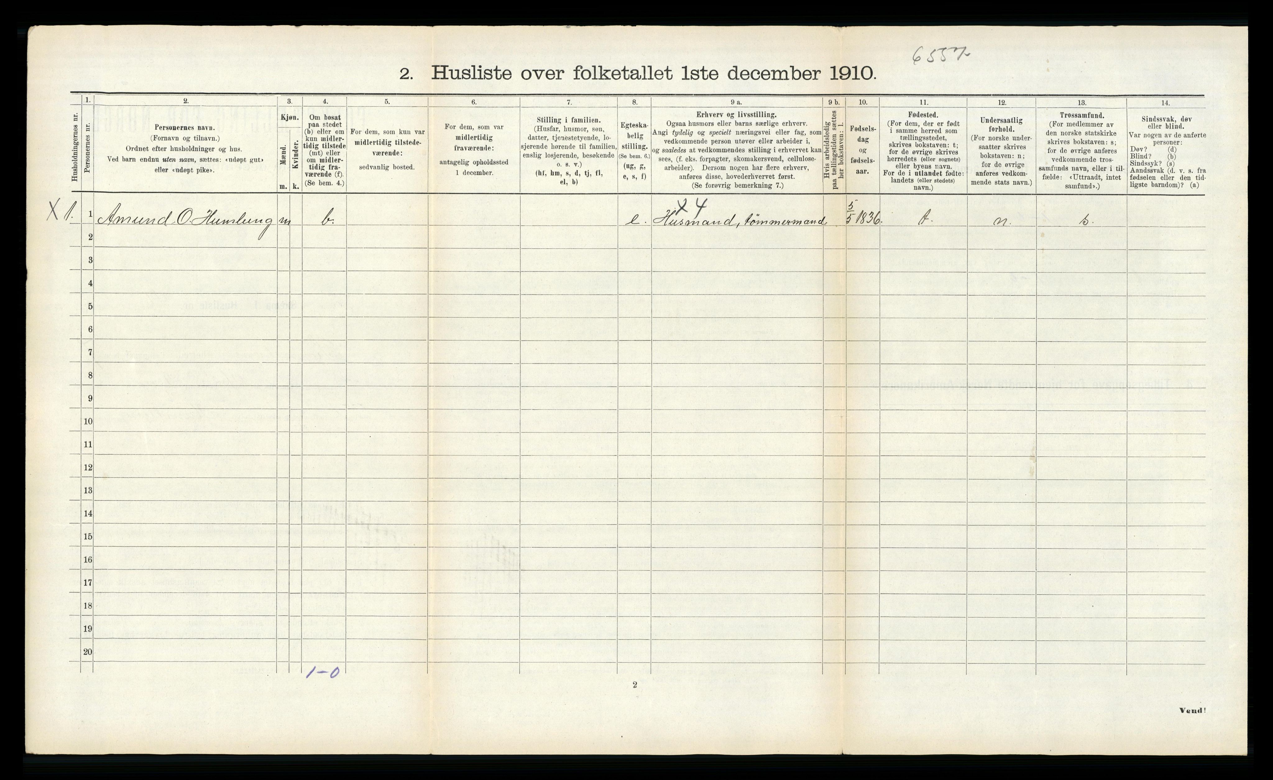 RA, 1910 census for Sunnylven, 1910, p. 521