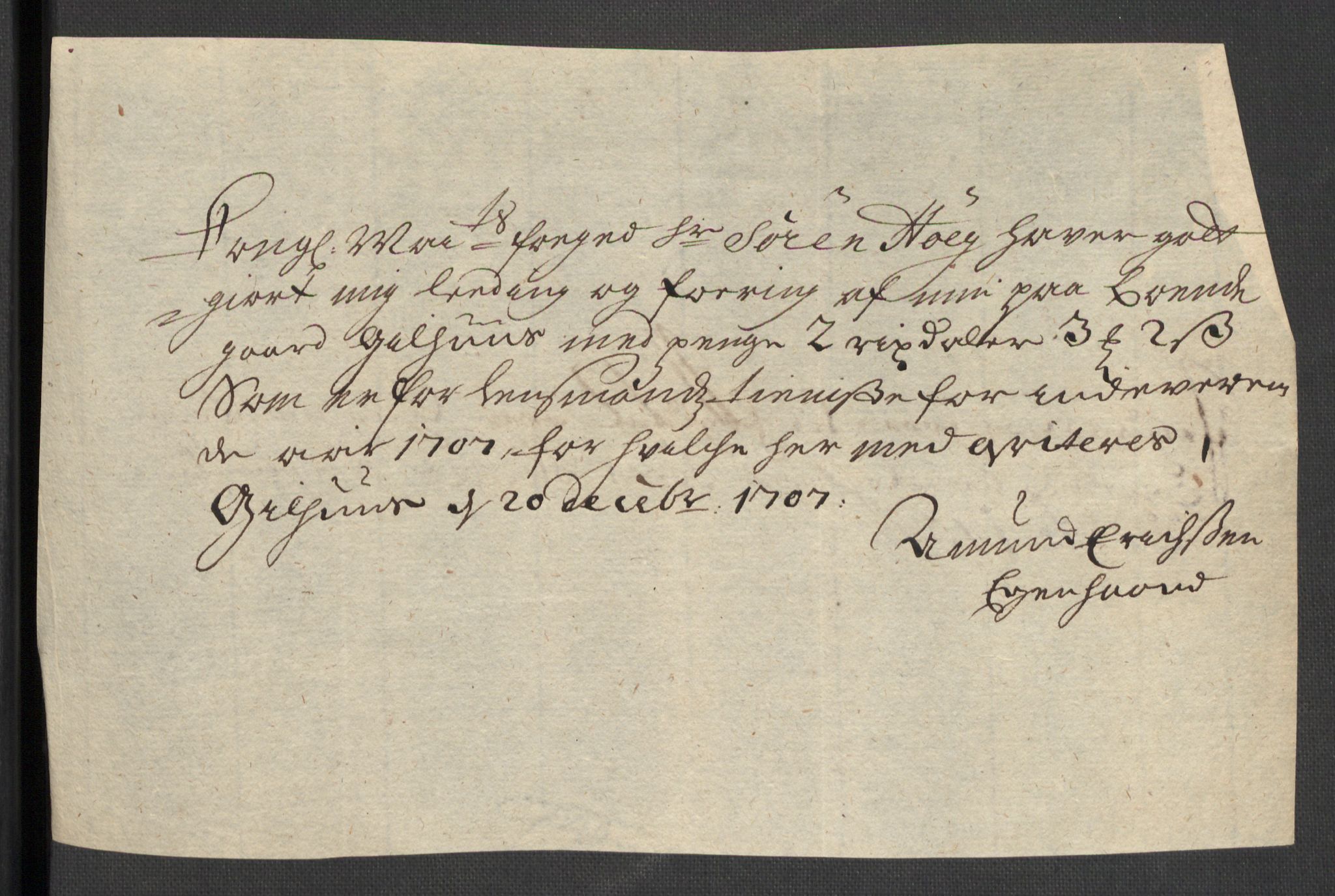 Rentekammeret inntil 1814, Reviderte regnskaper, Fogderegnskap, AV/RA-EA-4092/R30/L1701: Fogderegnskap Hurum, Røyken, Eiker og Lier, 1706-1707, p. 419