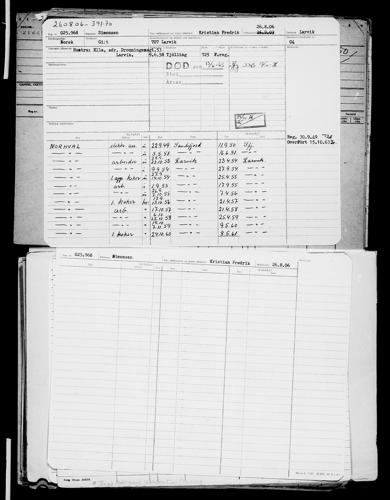 Direktoratet for sjømenn, AV/RA-S-3545/G/Gb/L0066: Hovedkort, 1906, p. 640