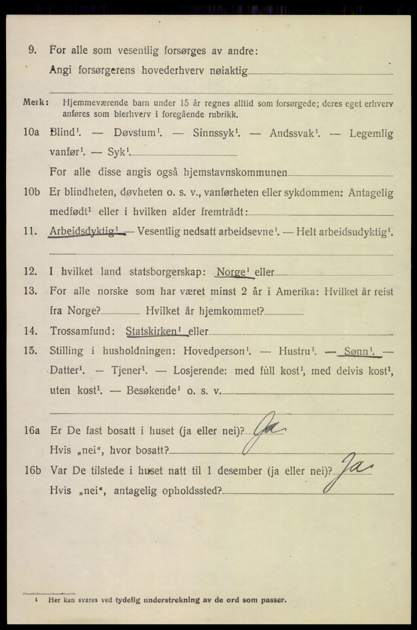 SAH, 1920 census for Skjåk, 1920, p. 4559