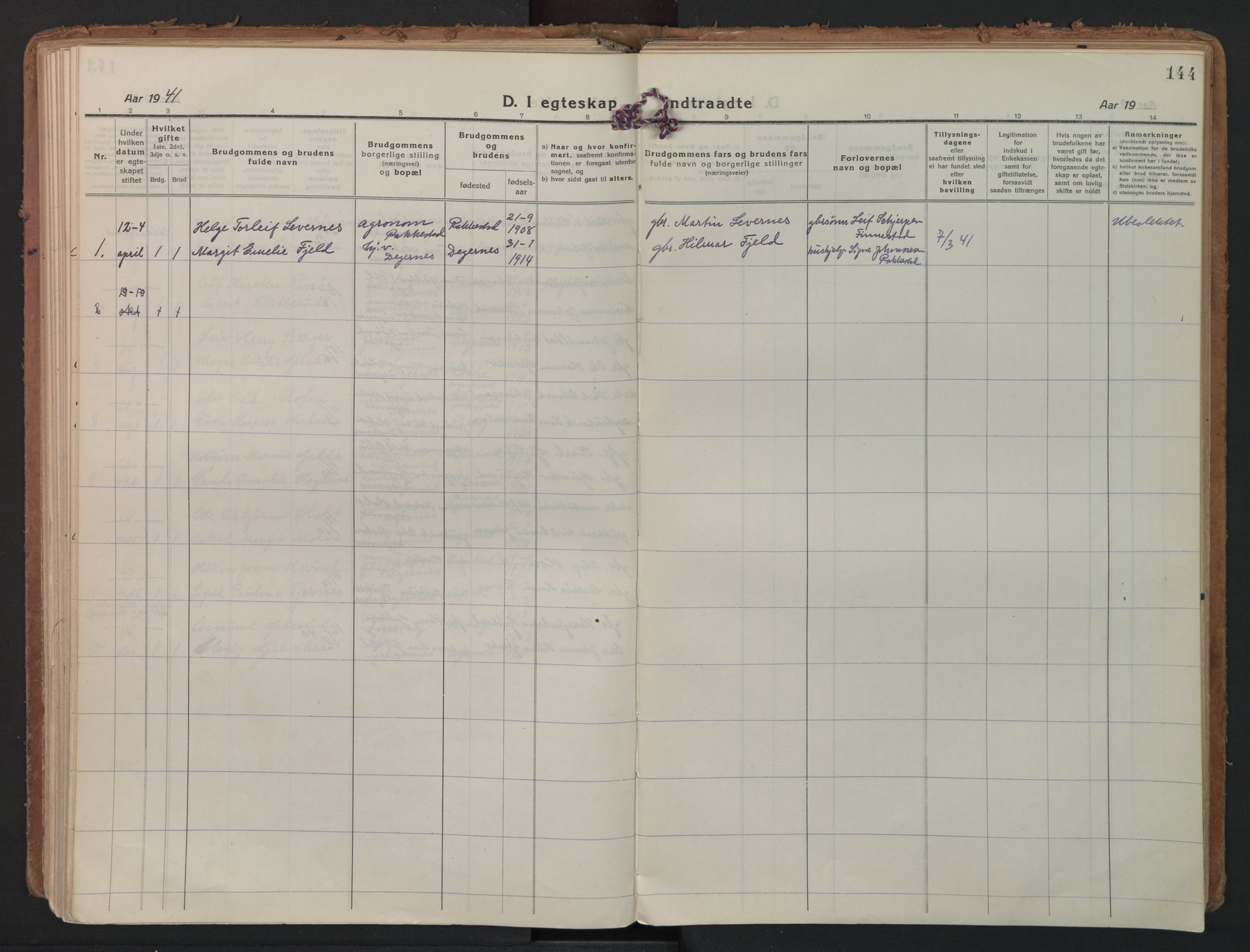 Rakkestad prestekontor Kirkebøker, AV/SAO-A-2008/F/Fb/L0003: Parish register (official) no. II 3, 1920-1940, p. 144