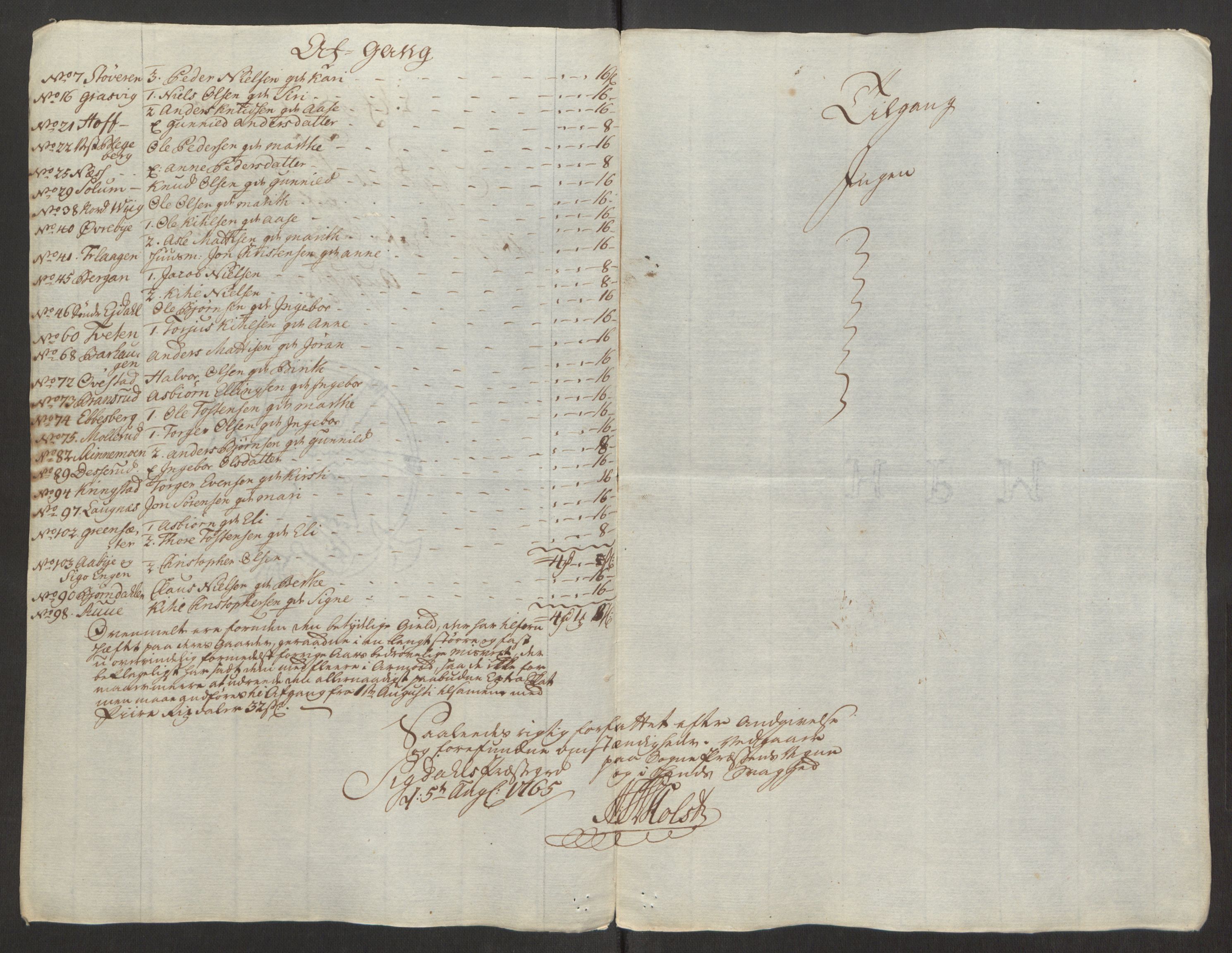 Rentekammeret inntil 1814, Reviderte regnskaper, Fogderegnskap, AV/RA-EA-4092/R31/L1834: Ekstraskatten Hurum, Røyken, Eiker, Lier og Buskerud, 1765, p. 441