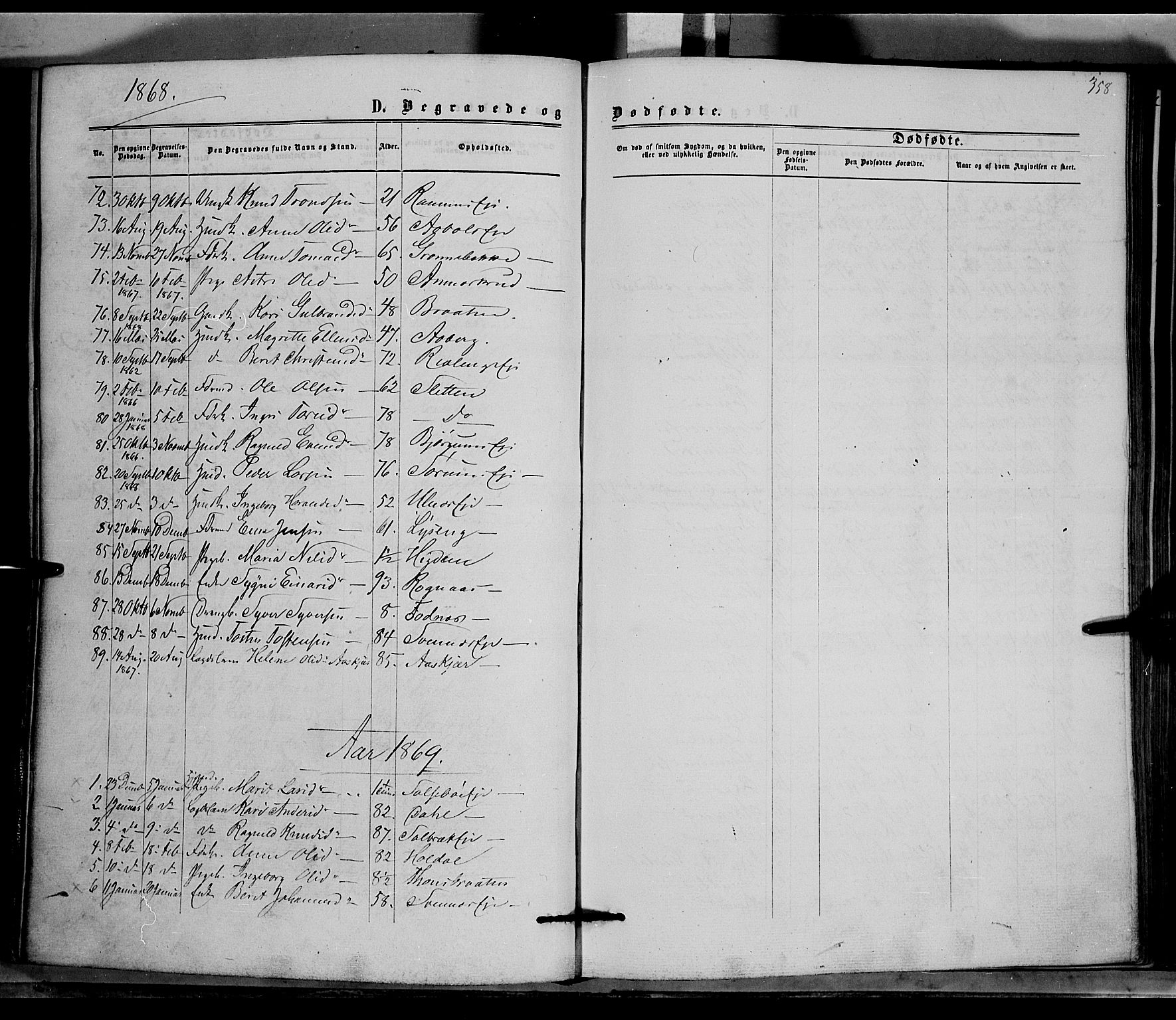 Nord-Aurdal prestekontor, SAH/PREST-132/H/Ha/Haa/L0008: Parish register (official) no. 8, 1863-1875, p. 358