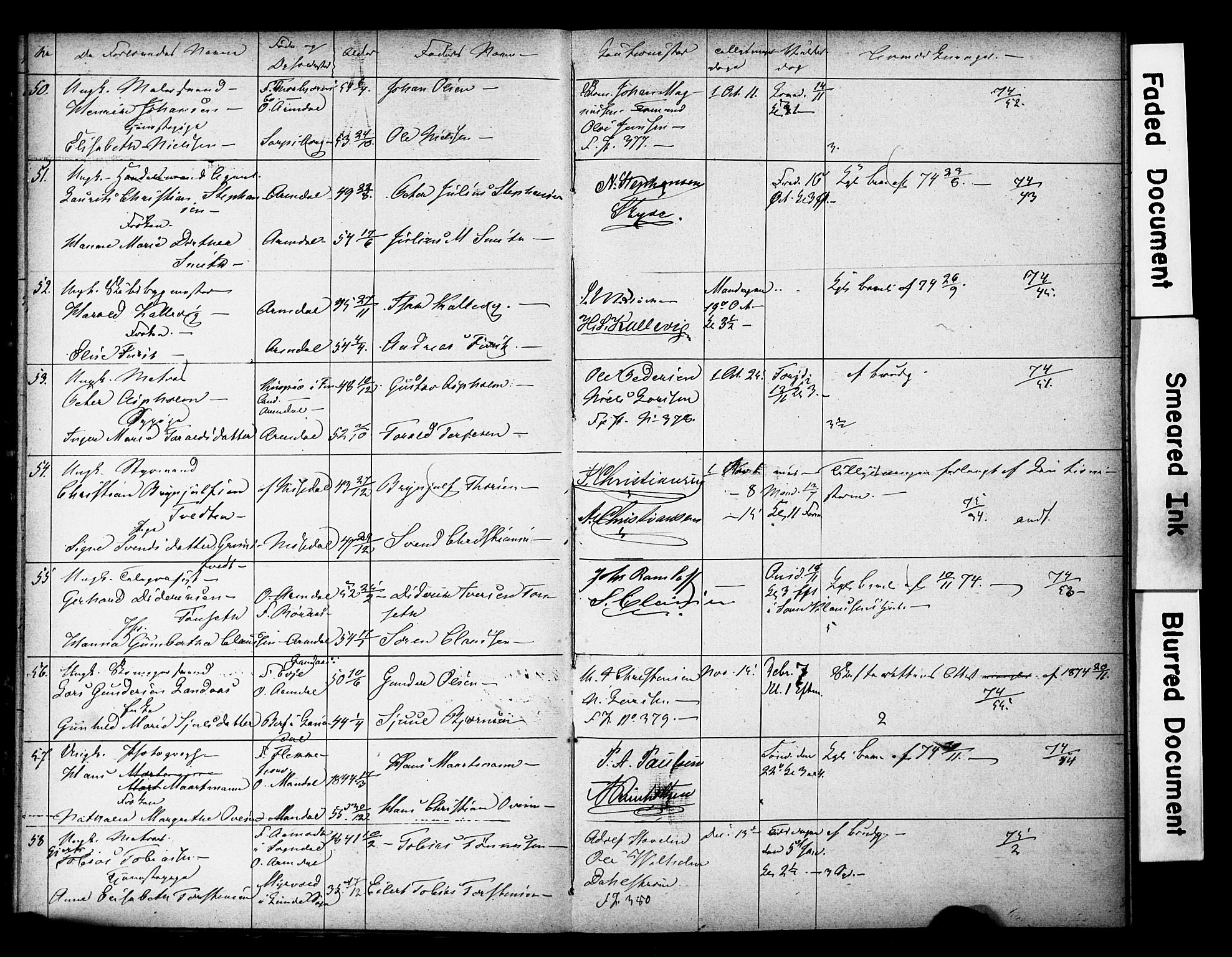 Arendal sokneprestkontor, Trefoldighet, AV/SAK-1111-0040/F/Fe/L0003: Banns register no. A VI 3, 1872-1879