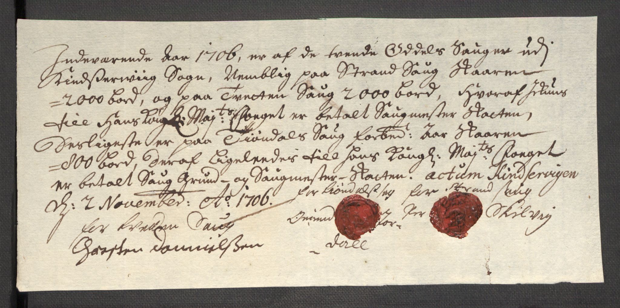 Rentekammeret inntil 1814, Reviderte regnskaper, Fogderegnskap, AV/RA-EA-4092/R48/L2984: Fogderegnskap Sunnhordland og Hardanger, 1706-1707, p. 188