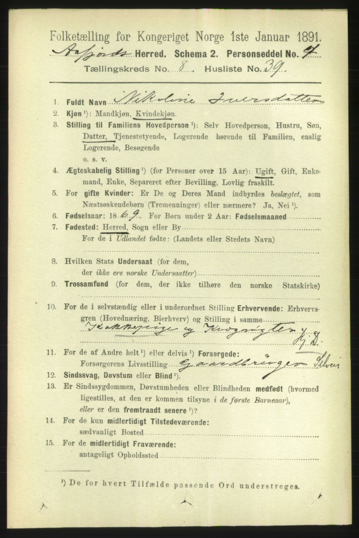 RA, 1891 census for 1630 Åfjord, 1891, p. 2258