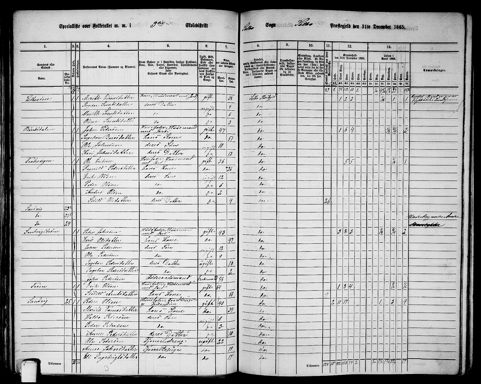 RA, 1865 census for Selbu, 1865, p. 39