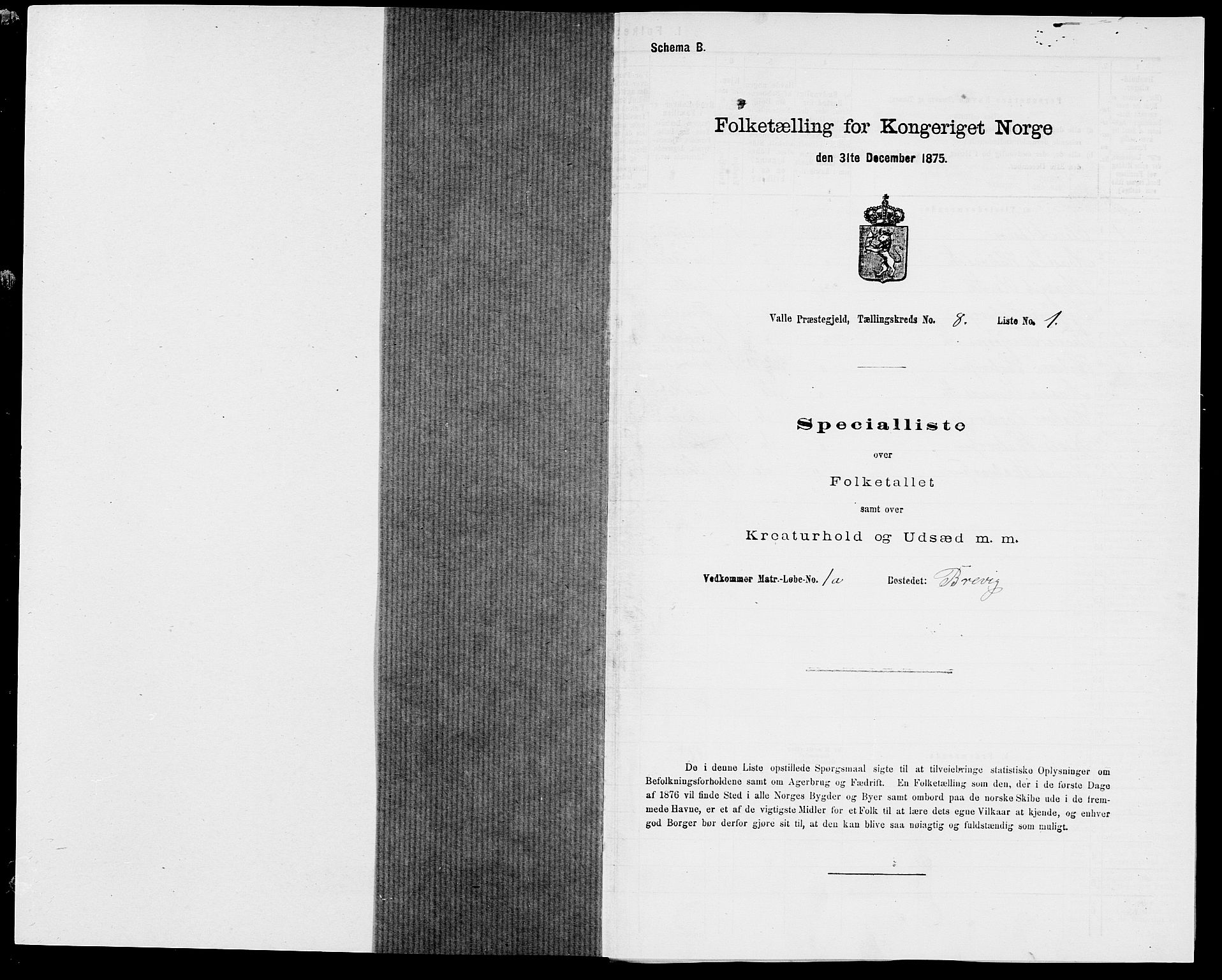 SAK, 1875 census for 0940P Valle, 1875, p. 767